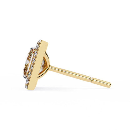Princess Cut Halo Lab Grown Diamond Pendant