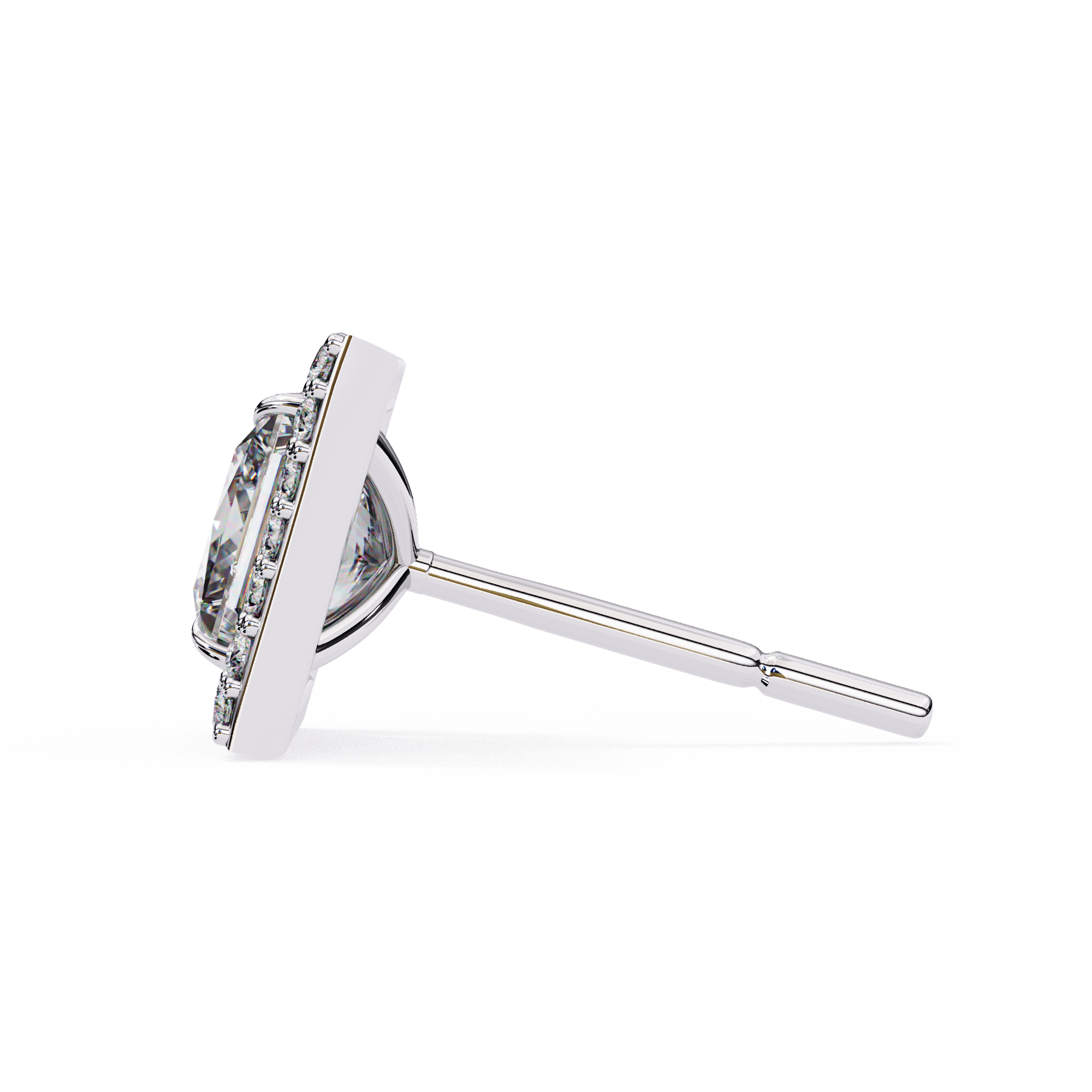 Princess Cut Halo Lab Grown Diamond Pendant