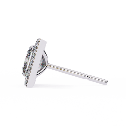 Princess Cut Halo Lab Grown Diamond Pendant