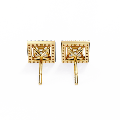 Princess Cut Halo Lab Grown Diamond Pendant