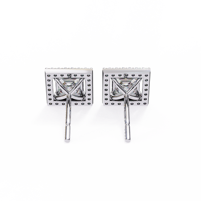 Princess Cut Halo Lab Grown Diamond Pendant