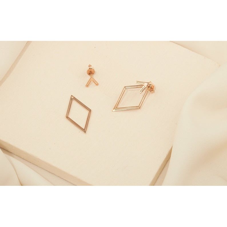 Sterling Silver Rose Gold Earrings