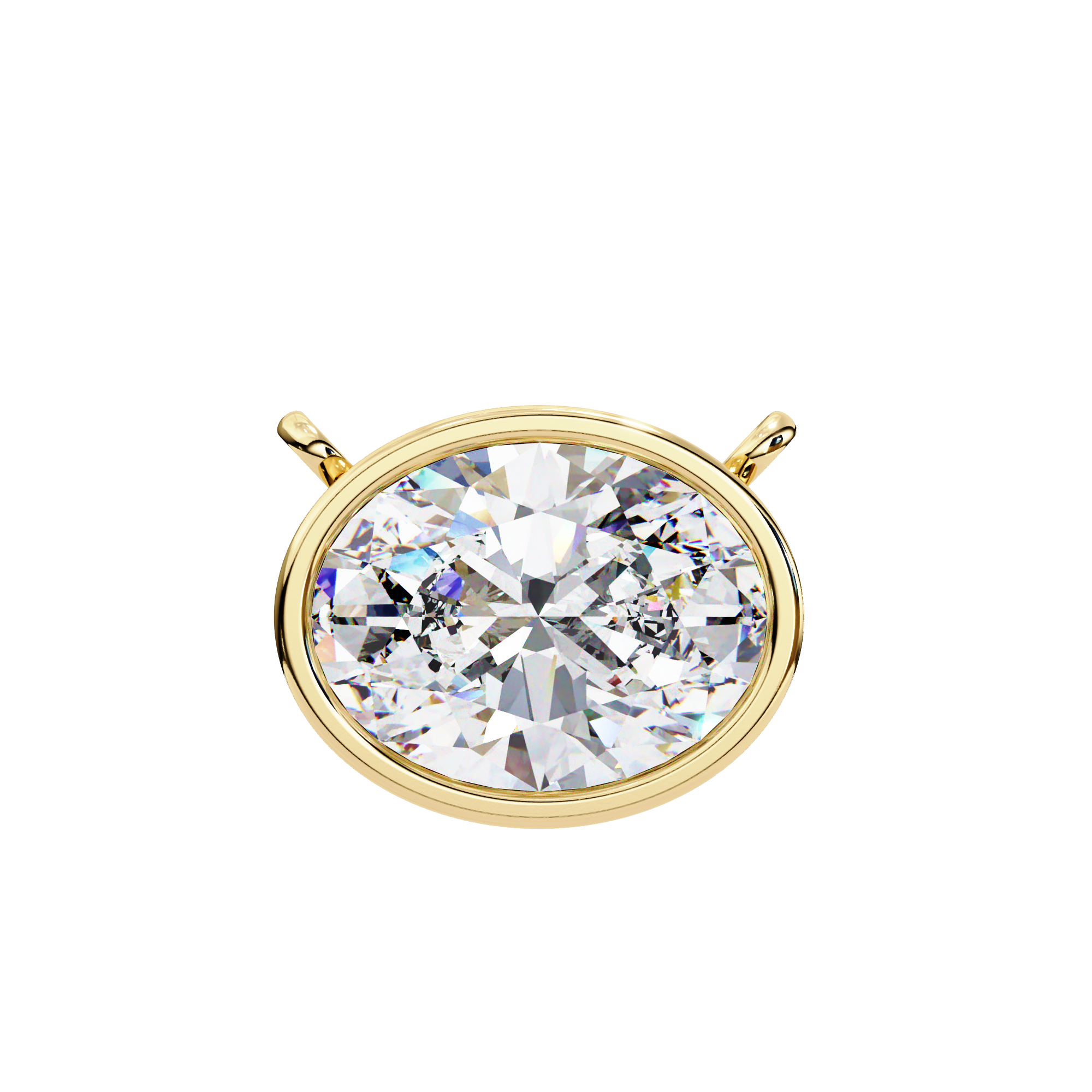 Oval Solitaire Pendant