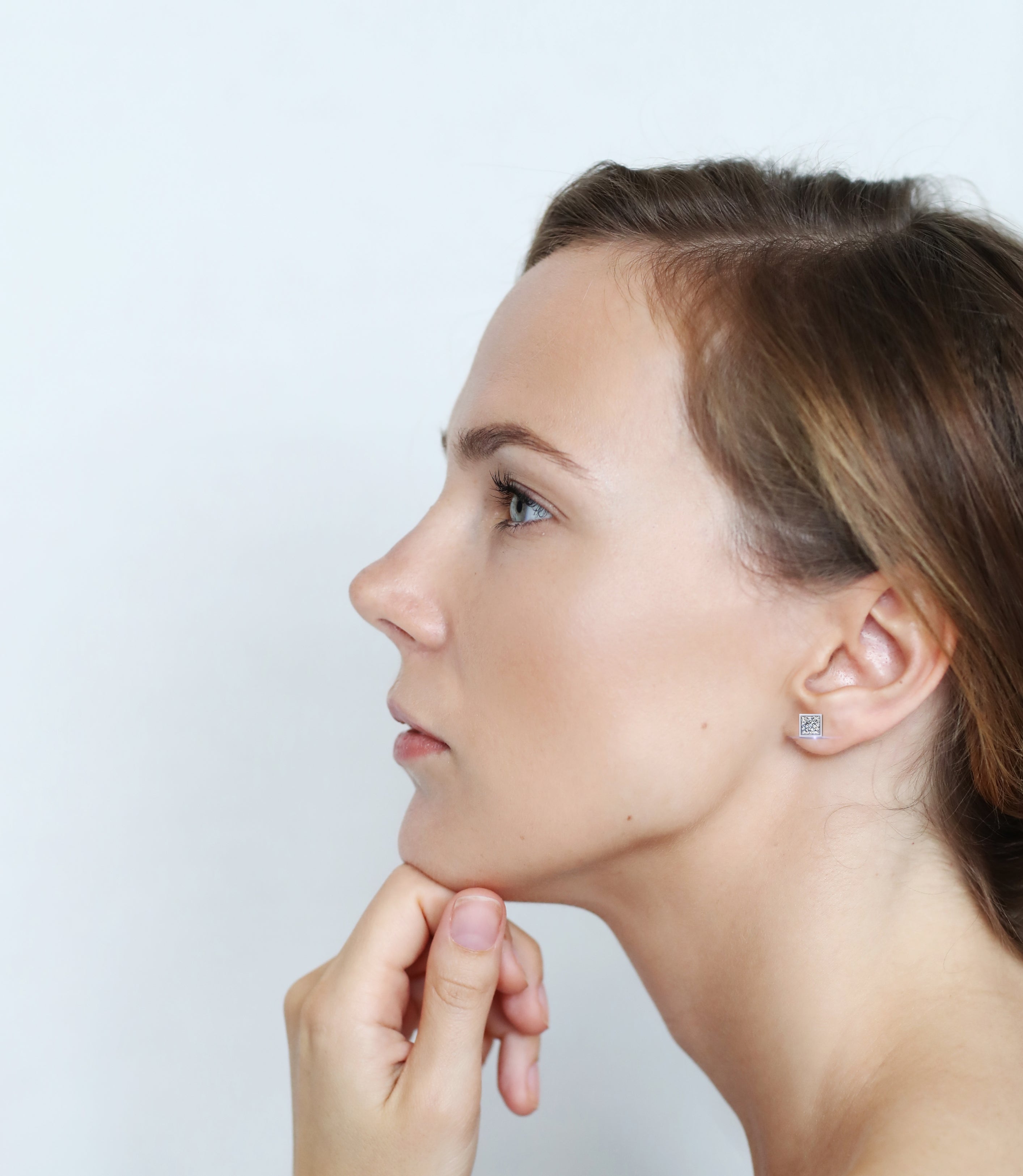 Princess Cut Lab Grown Diamond Stud Earrings