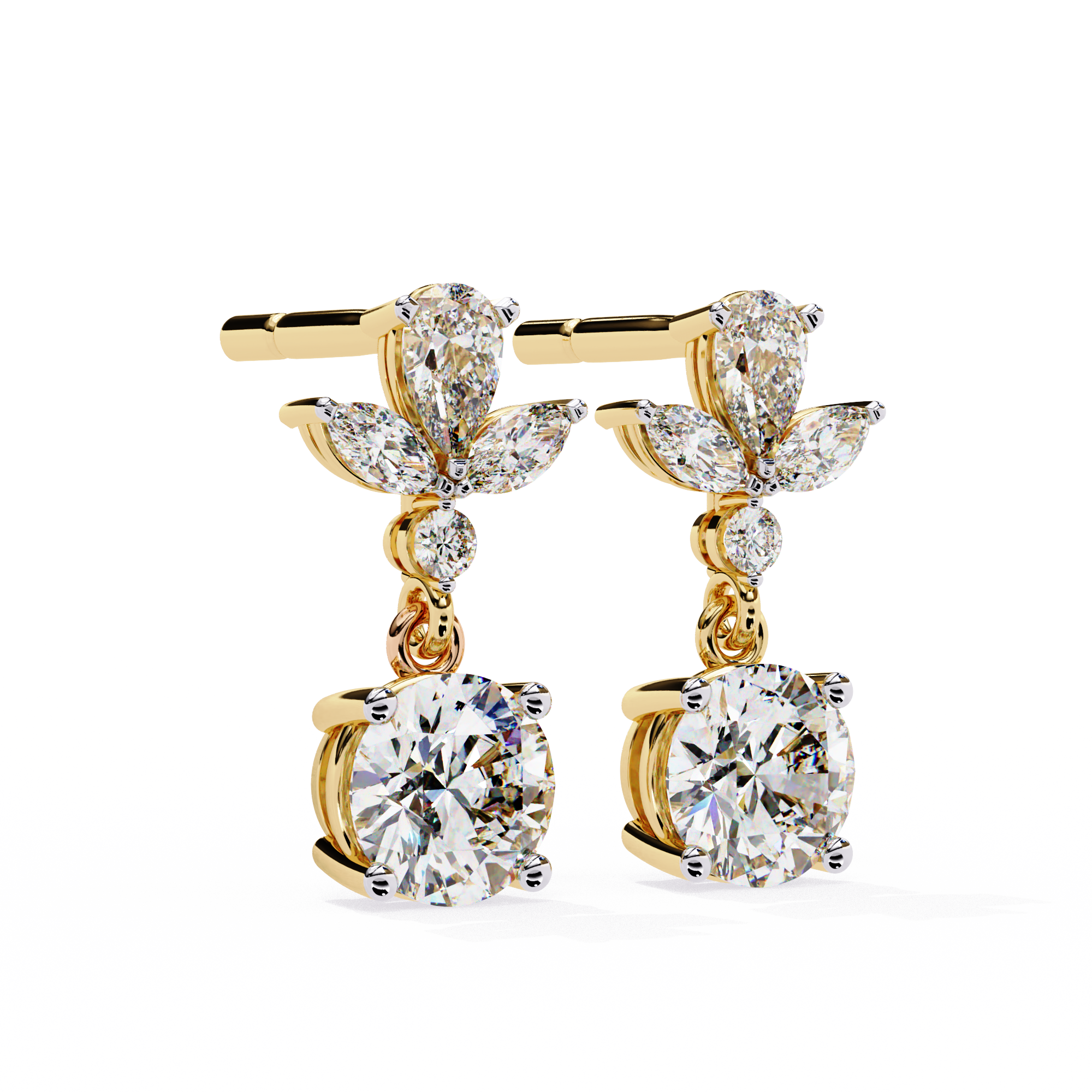 Double Drop Lab Grown Diamond Earrings