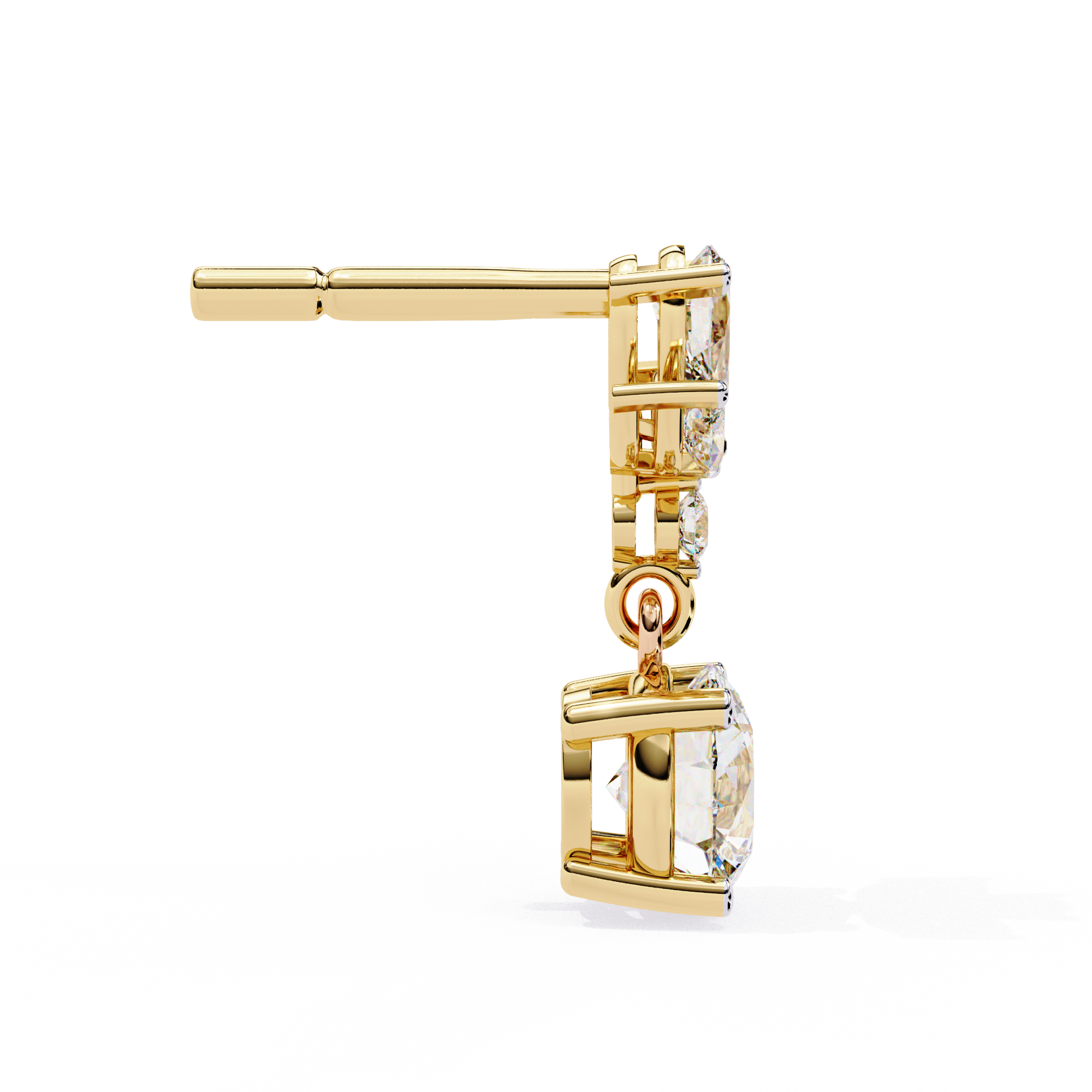 Double Drop Lab Grown Diamond Earrings