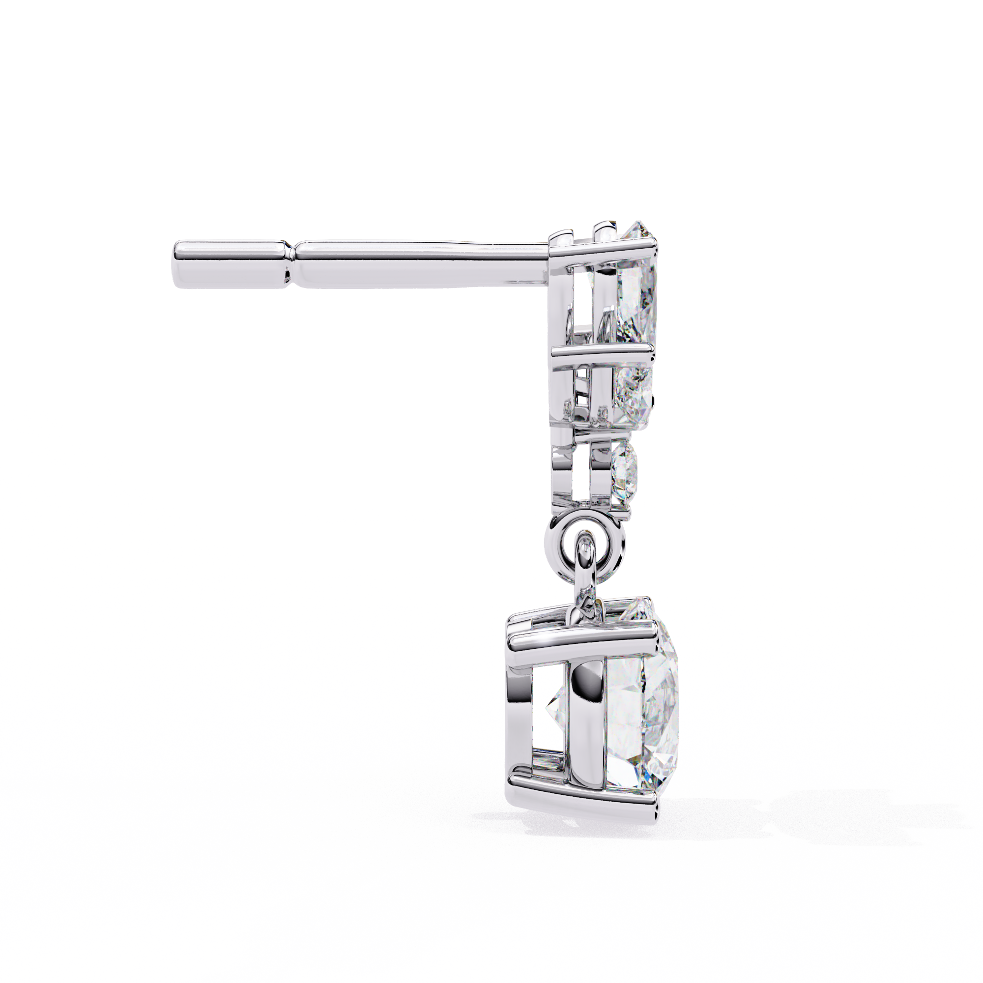 Double Drop Lab Grown Diamond Earrings