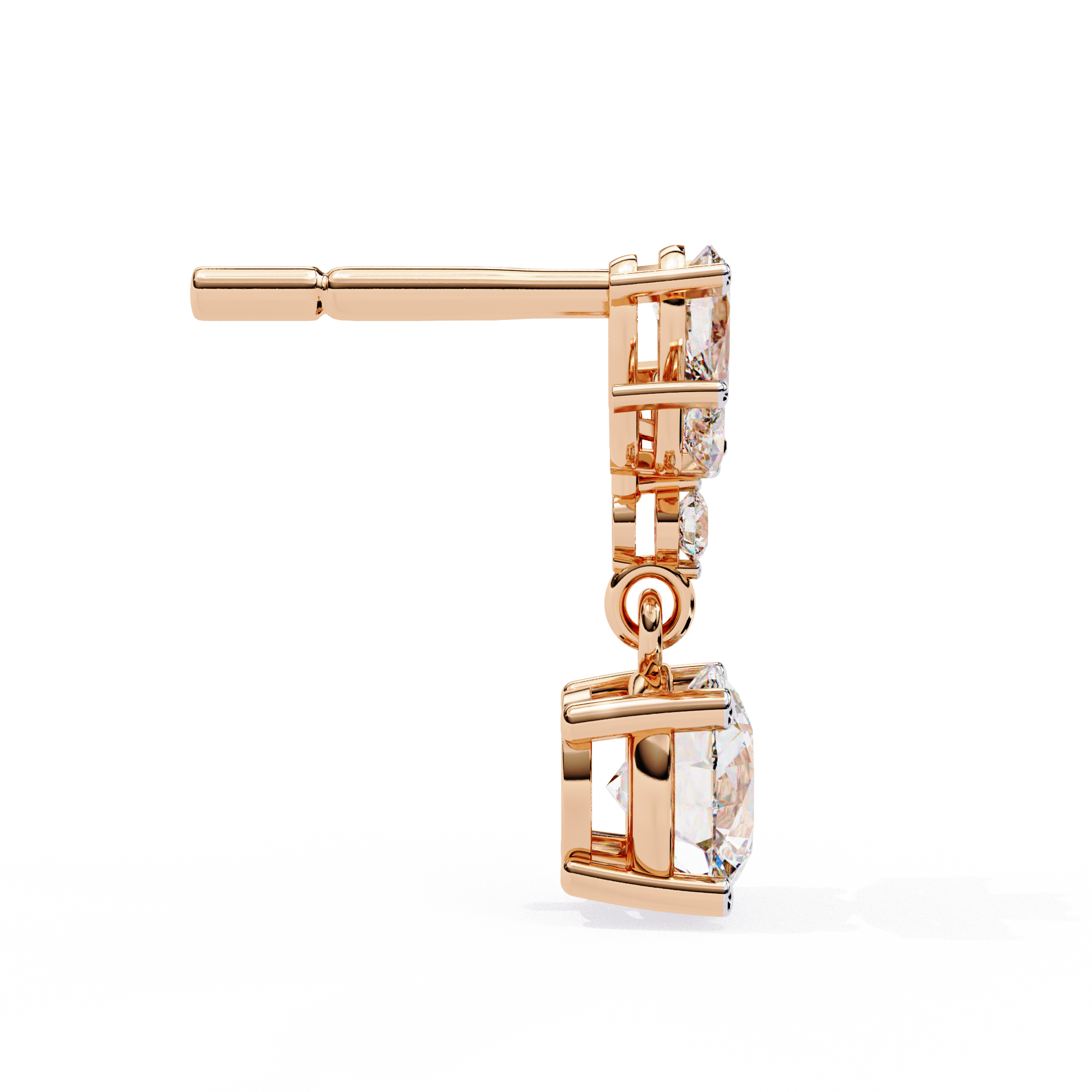 Double Drop Lab Grown Diamond Earrings