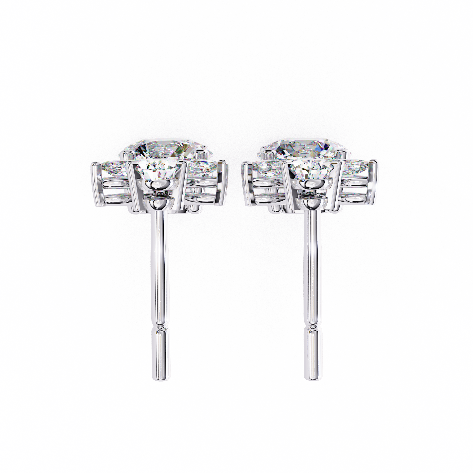 Double Drop Lab Grown Diamond Earrings