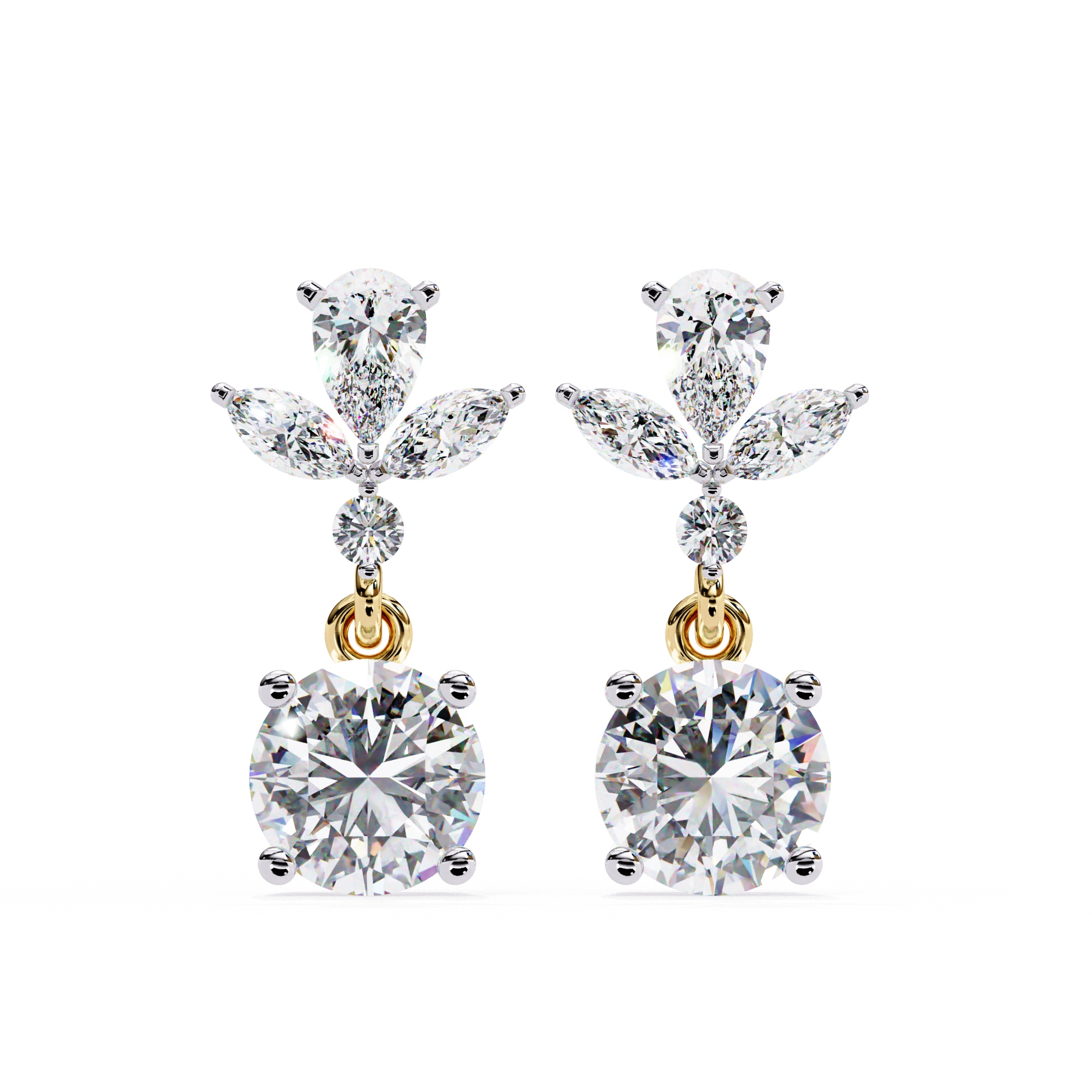 Double Drop Lab Grown Diamond Earrings