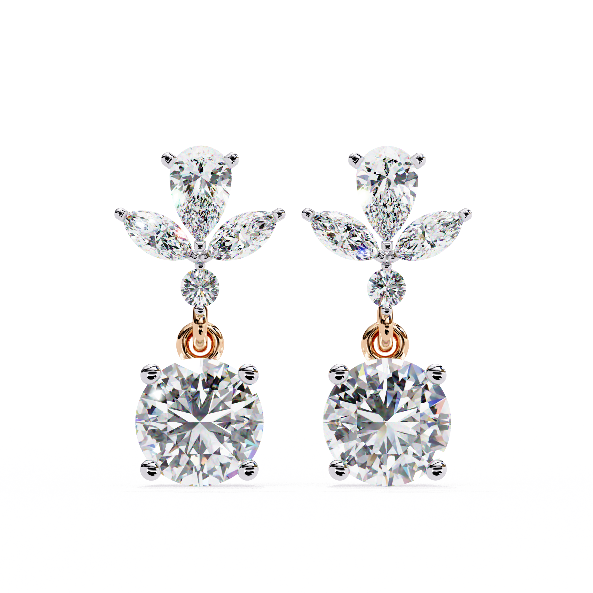 Double Drop Lab Grown Diamond Earrings