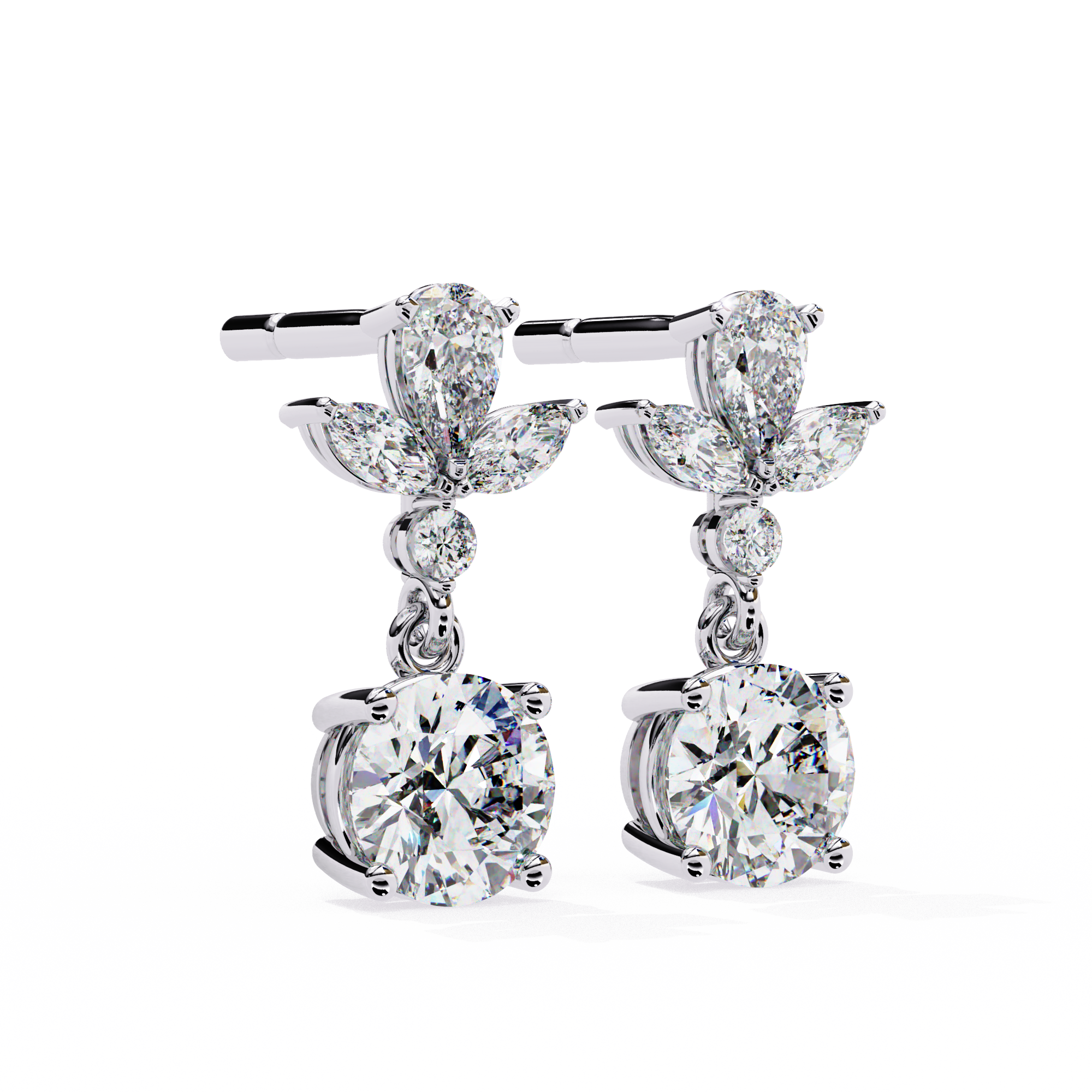 Double Drop Lab Grown Diamond Earrings