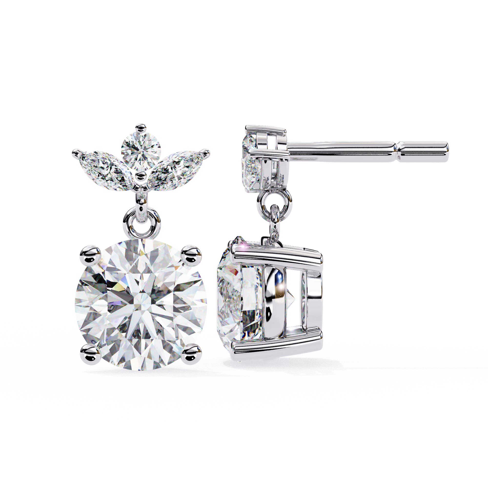 Butterfly Lab Grown Diamond Earrings