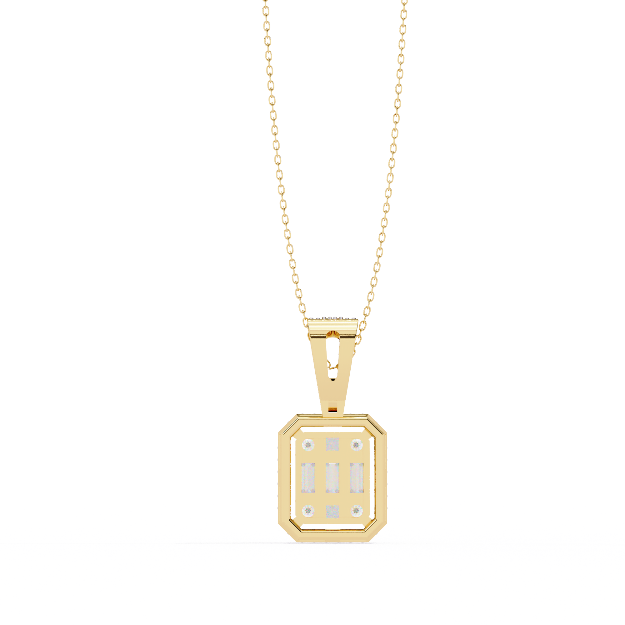 Mixed-Cut Art Pendant