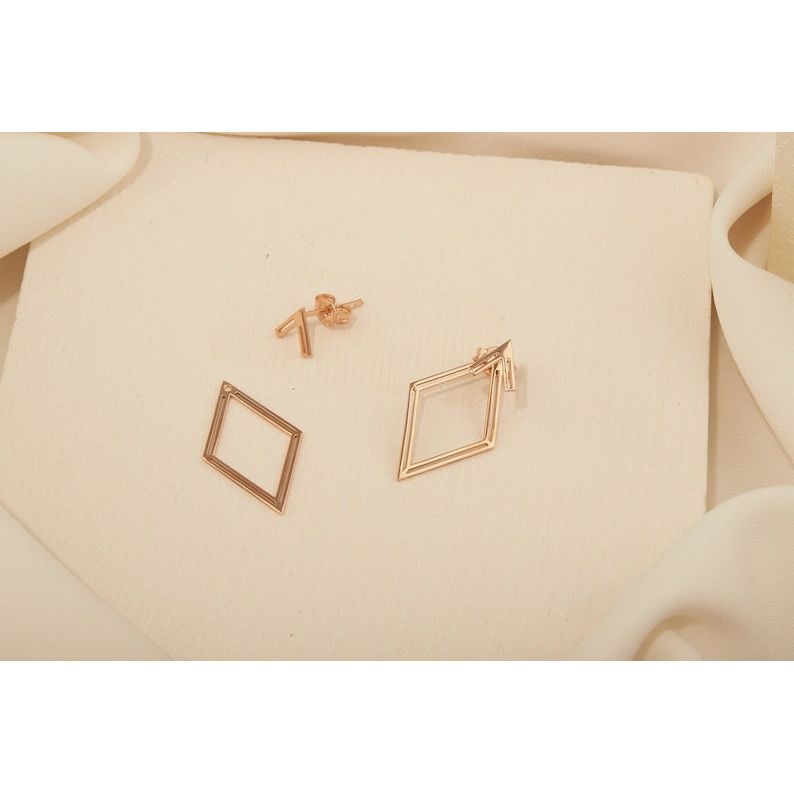 Sterling Silver Rose Gold Earrings