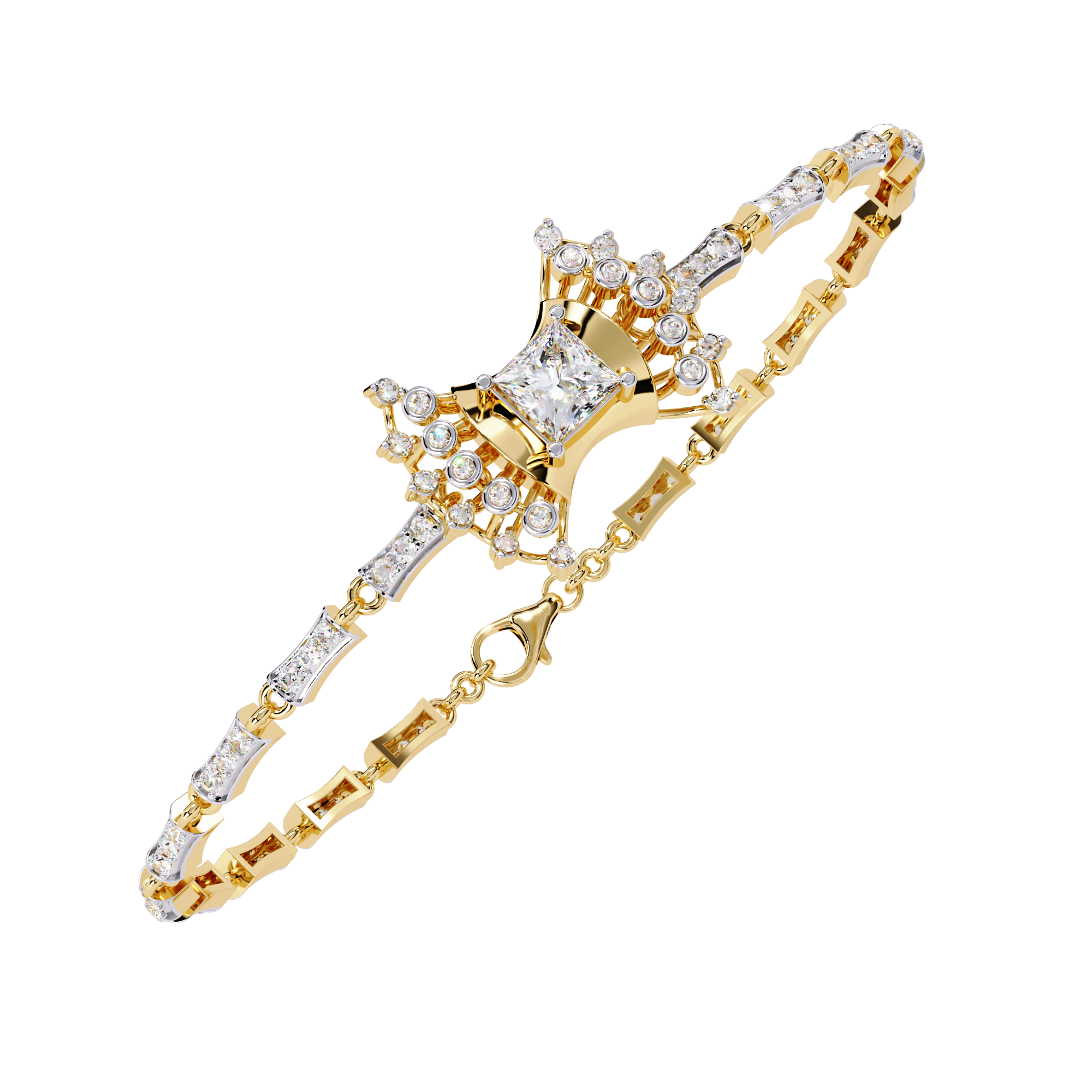 Mixed-Cut Tennis Bracelet