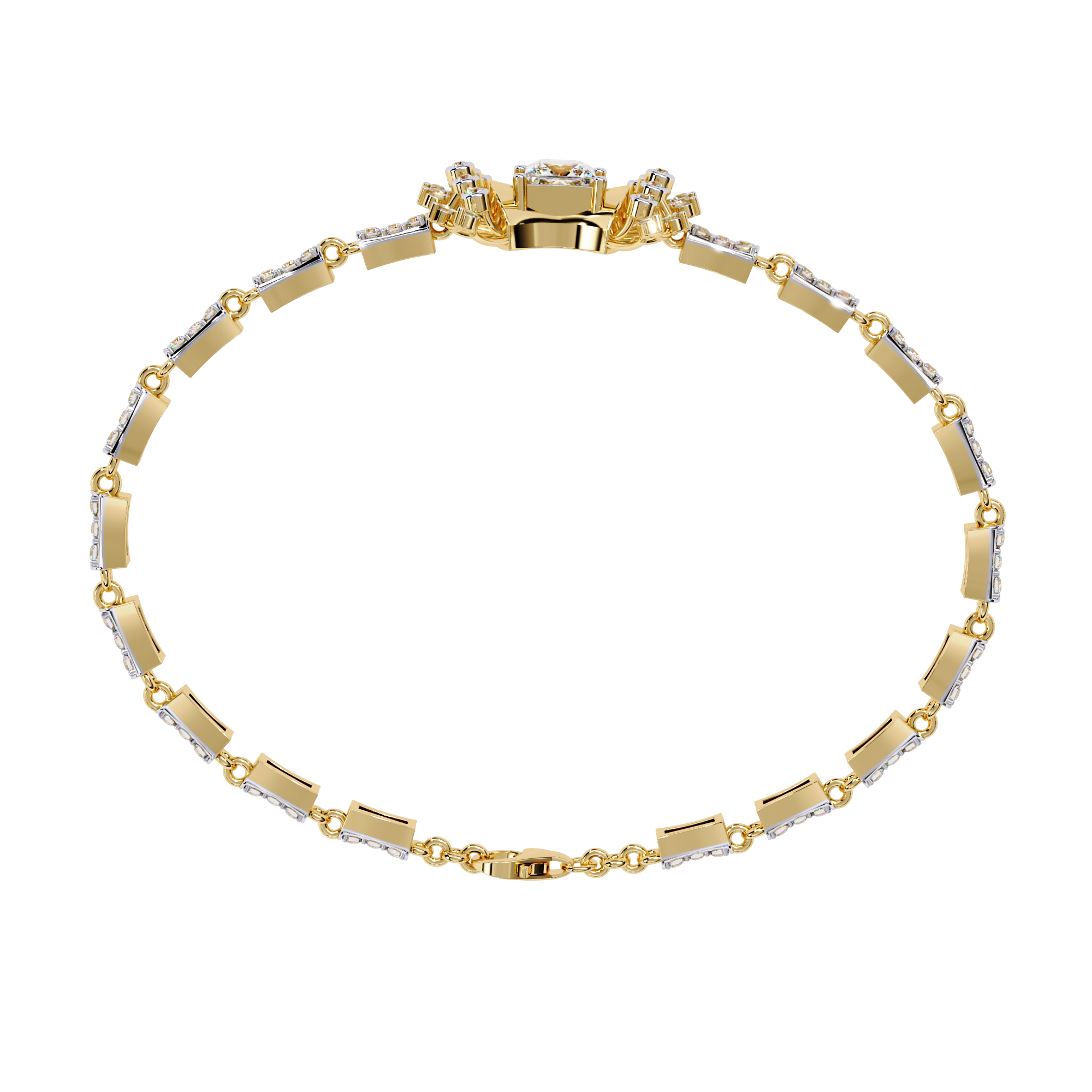 Mixed-Cut Tennis Bracelet