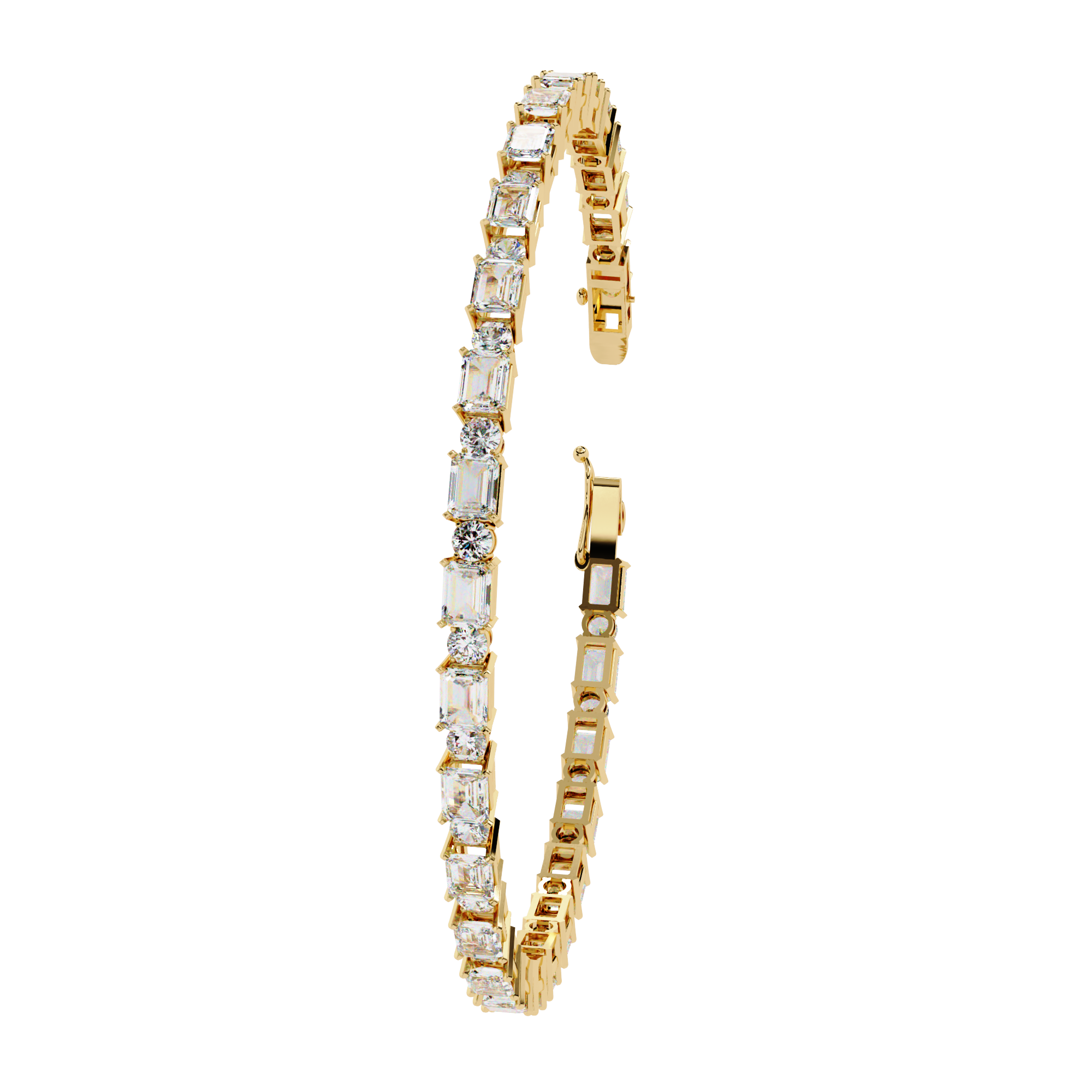 Mixed-Cut Link Bracelet