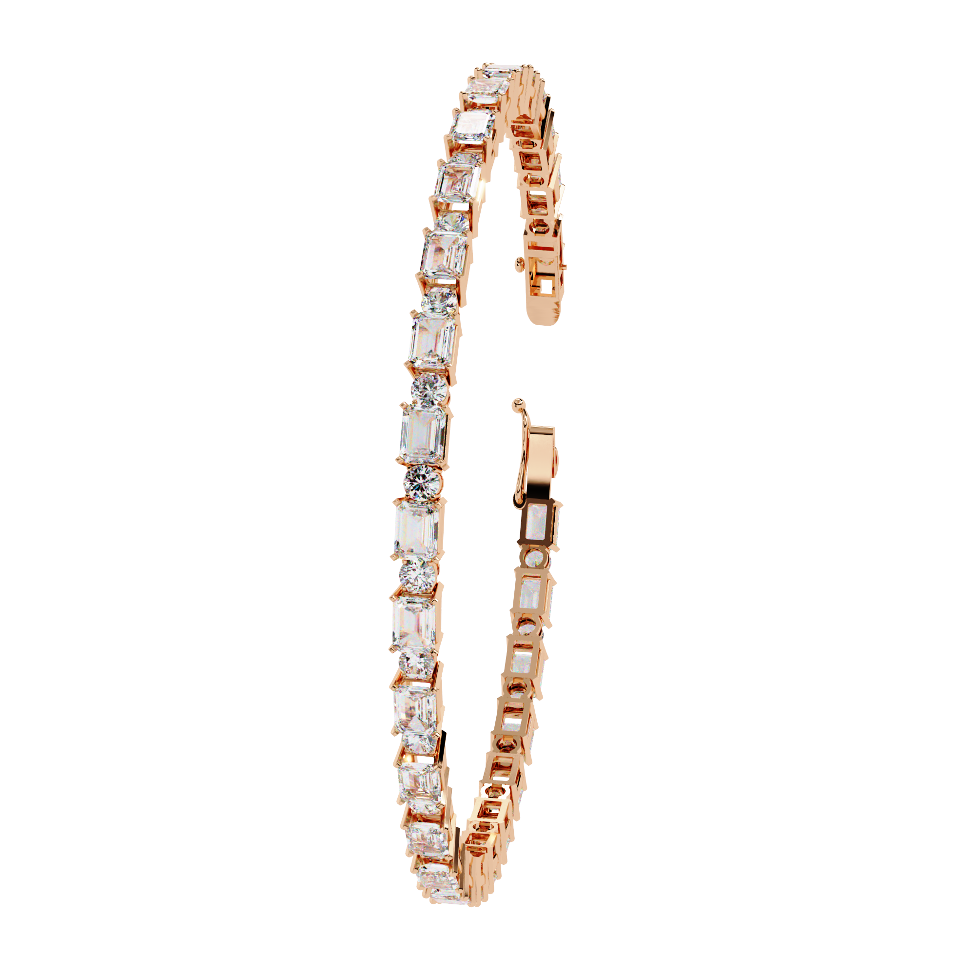 Mixed-Cut Link Bracelet