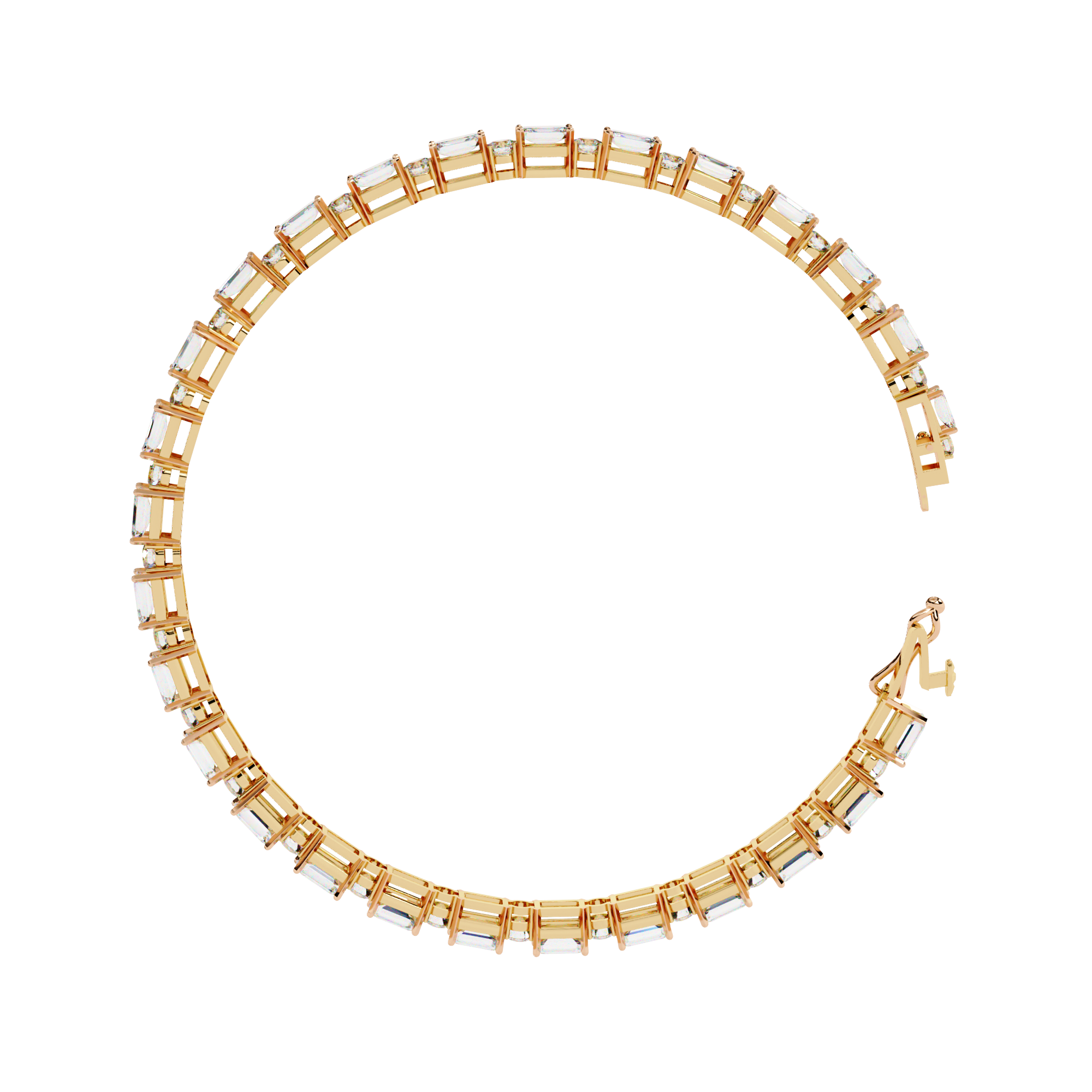Mixed-Cut Link Bracelet