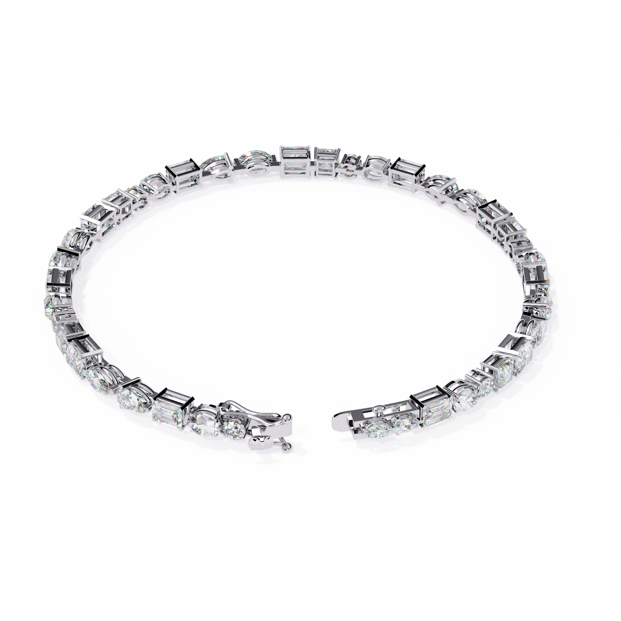 Multi-Shape Tennis Bracelet