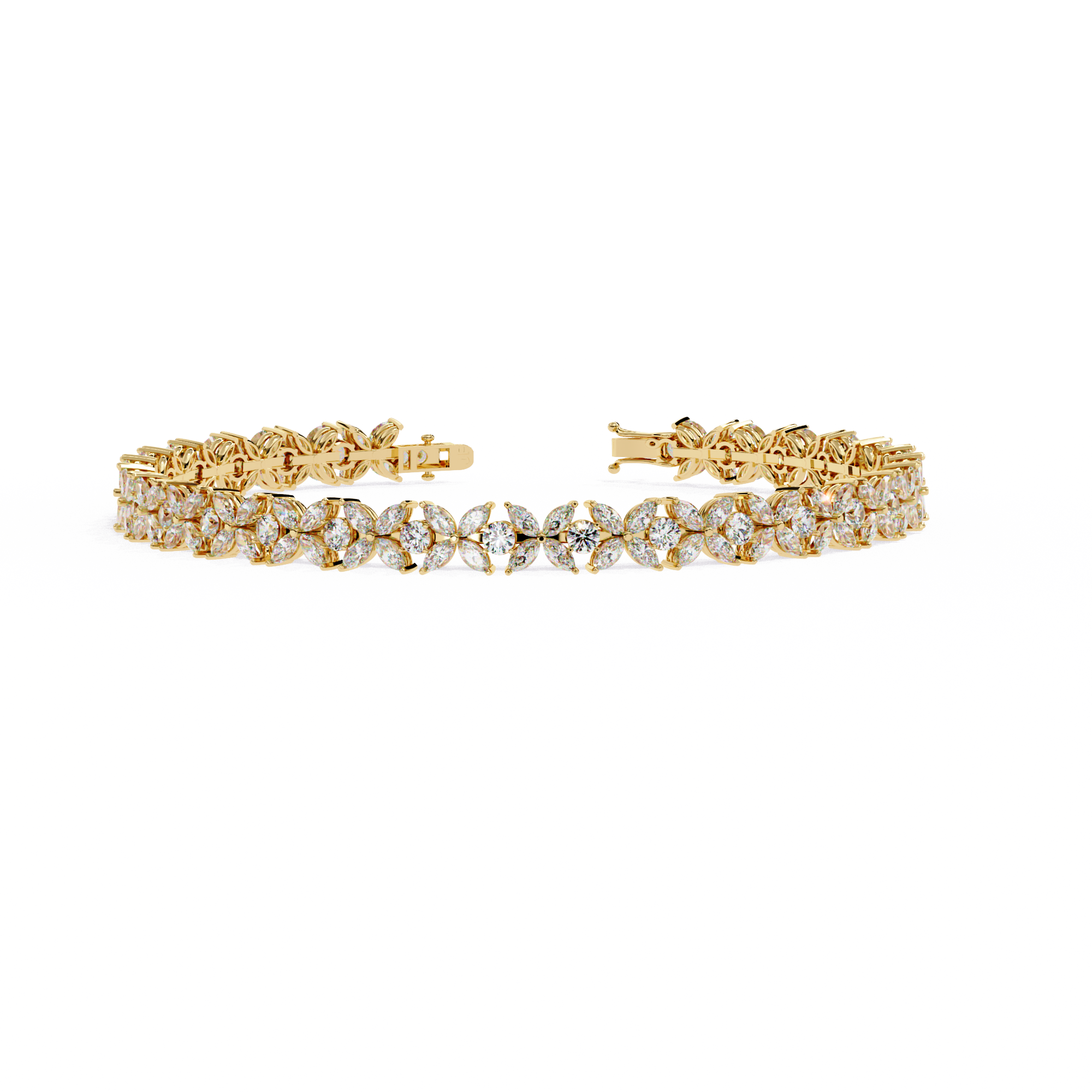 Mixed-Cut Line Bracelet