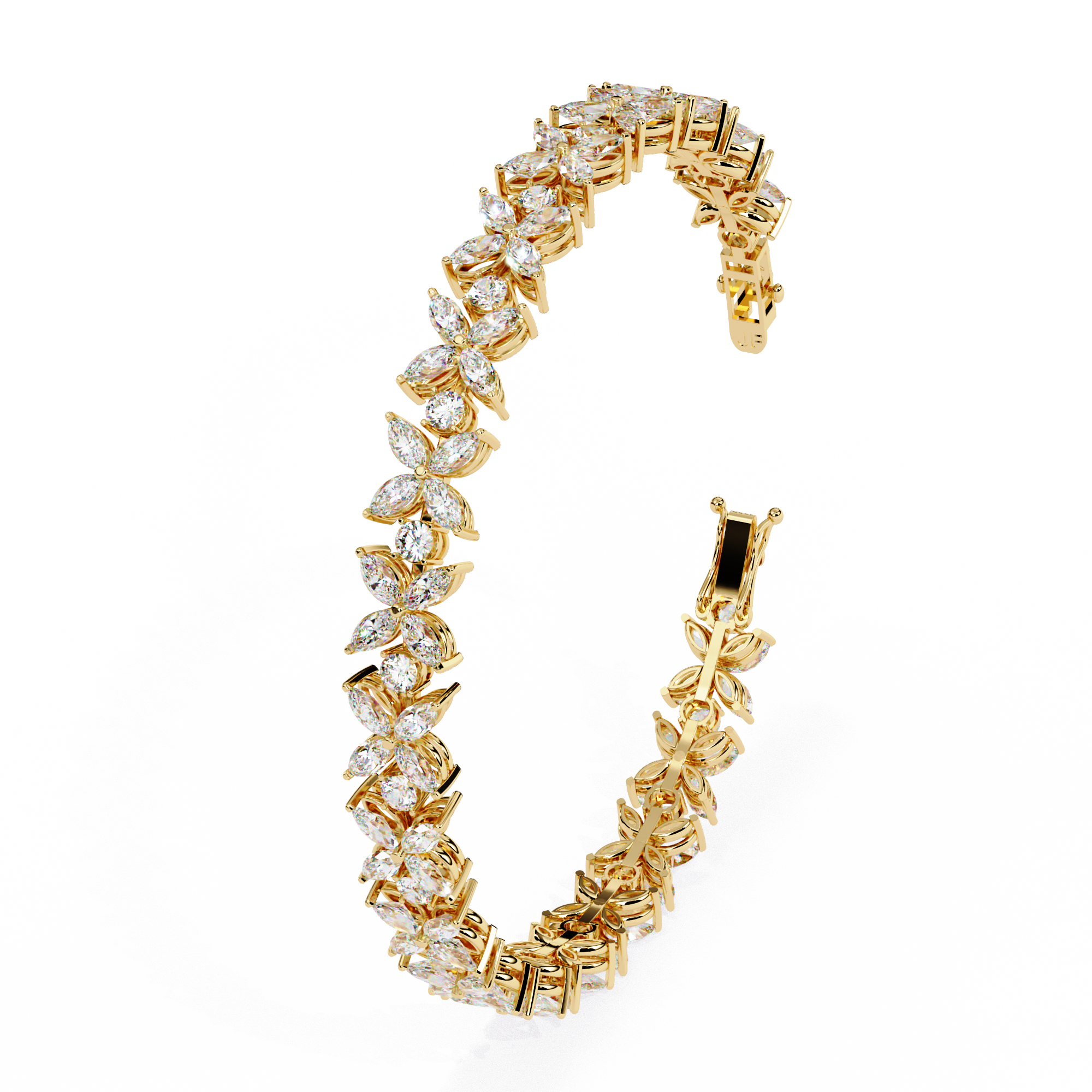 Mixed-Cut Line Bracelet