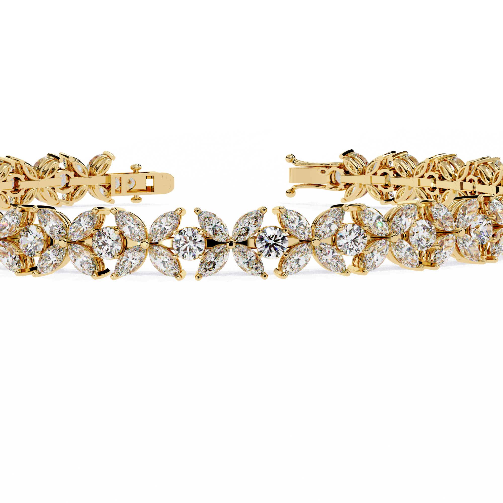 Mixed-Cut Line Bracelet