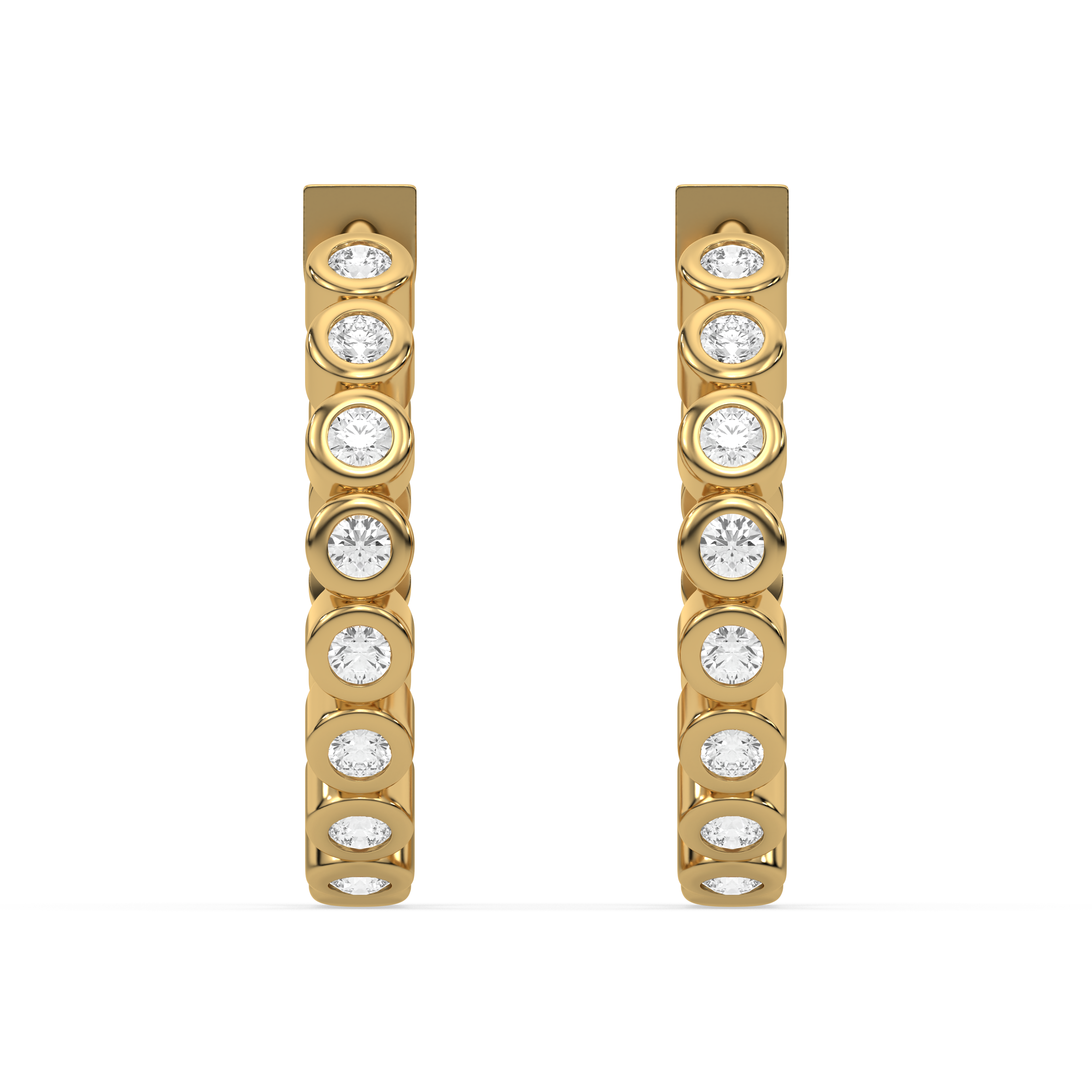 Beaded Huggies - Lab Grown Diamond Earrings
