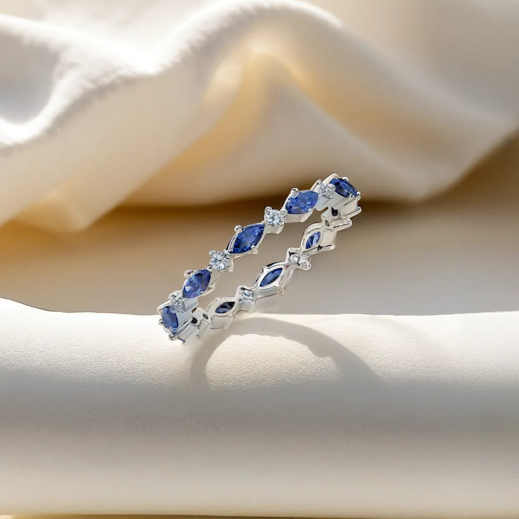 Blue Sapphire Eternity Ring