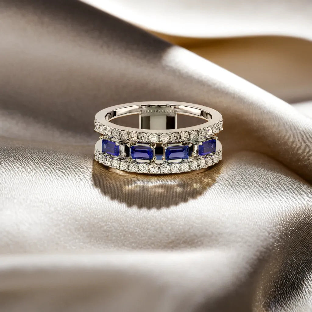 Blue Sapphire Soiree Fashion Ring