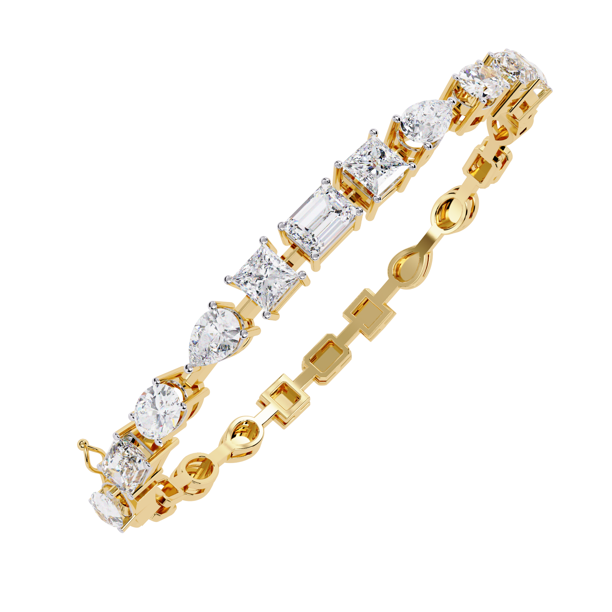 Multi-Shape Statement Bracelet