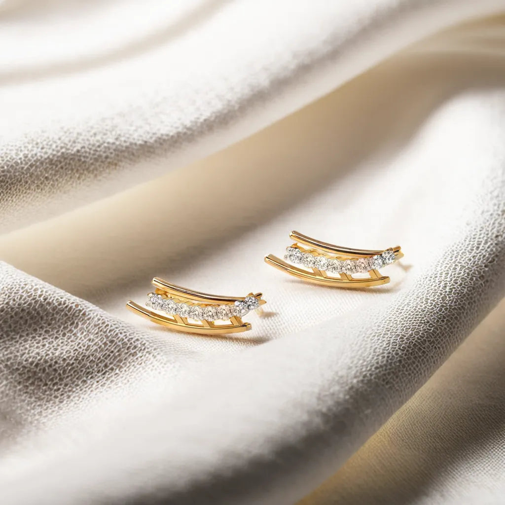 "Dare to Sparkle" Earcuff - Lab Grown Diamond Earrings