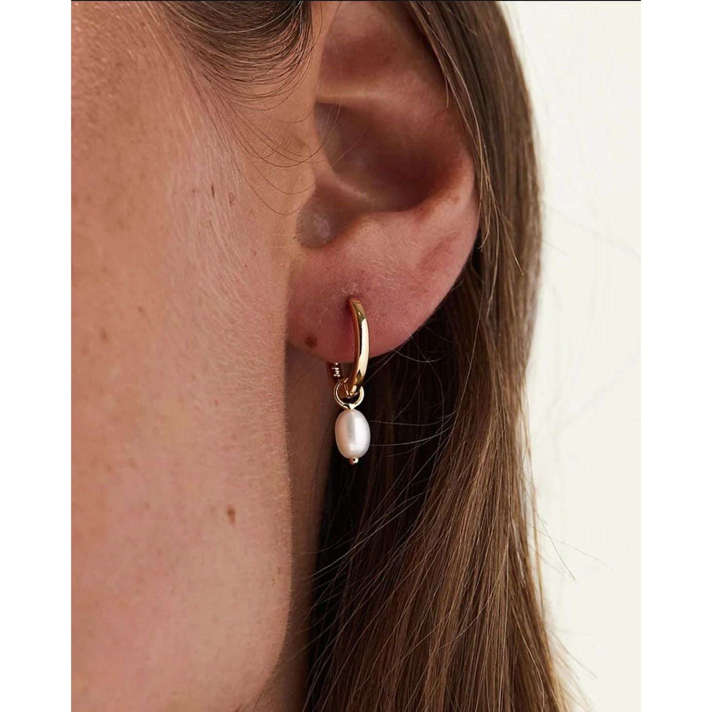 Lustrous Silver 18K Gold Plated Earrings