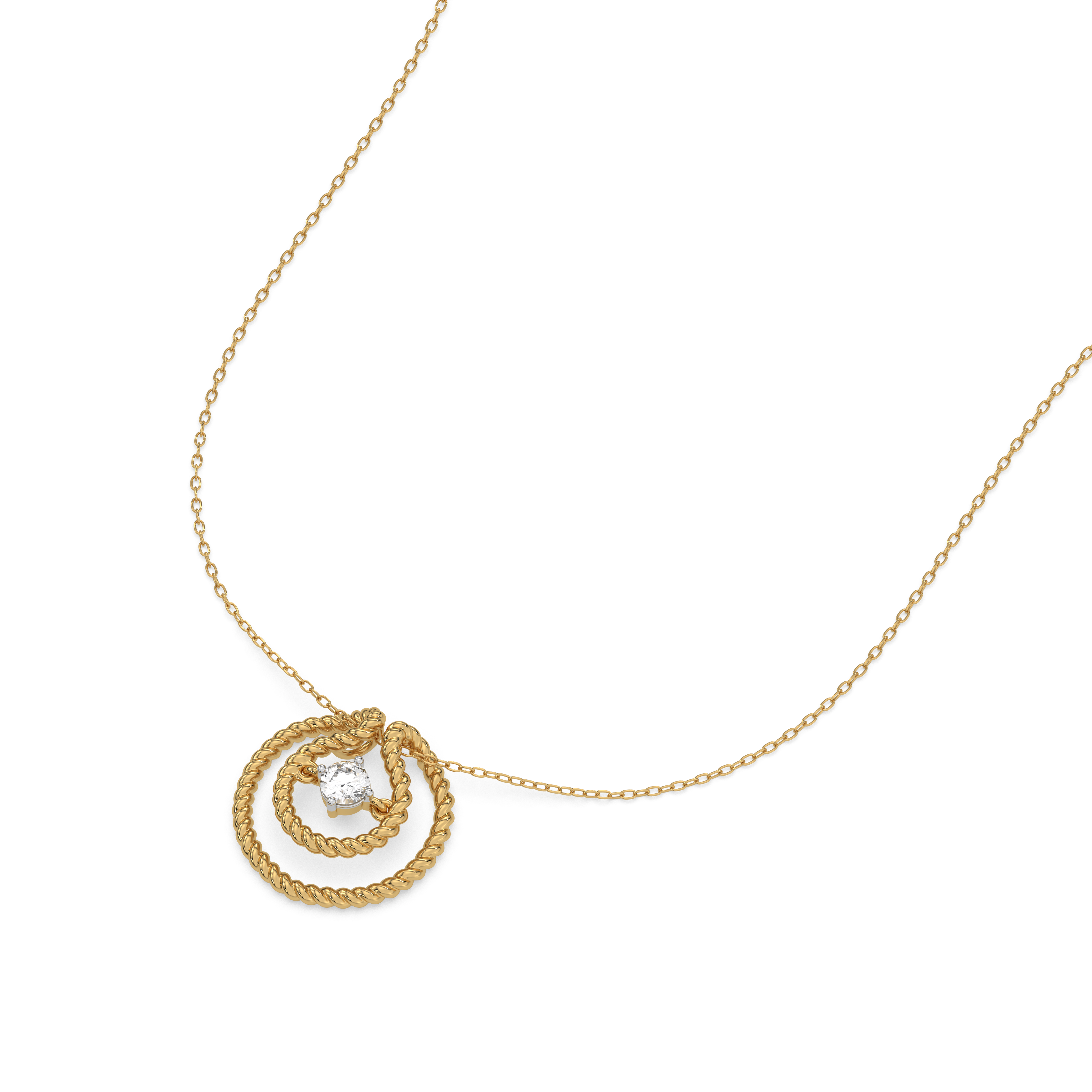 Twist of Fate Solitaire Necklace