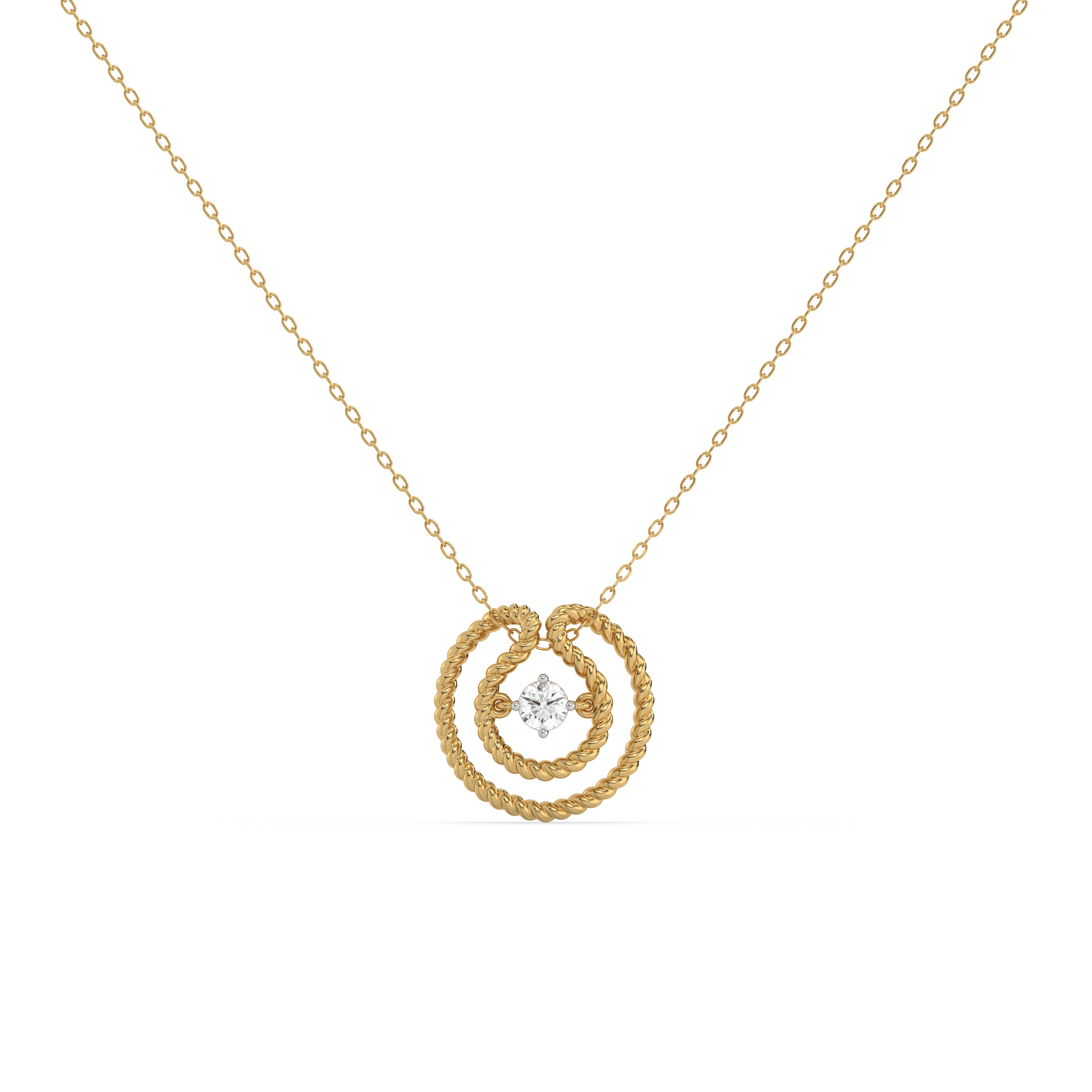 Twist of Fate Solitaire Necklace