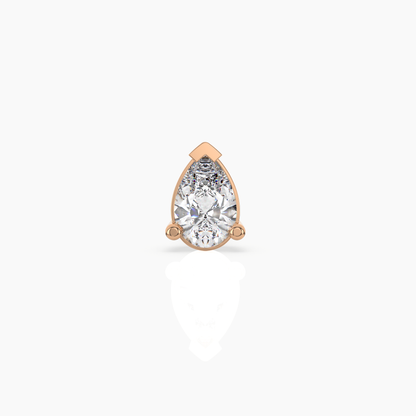 Pear Solitaire Lab-Grown Diamond Stud Earrings