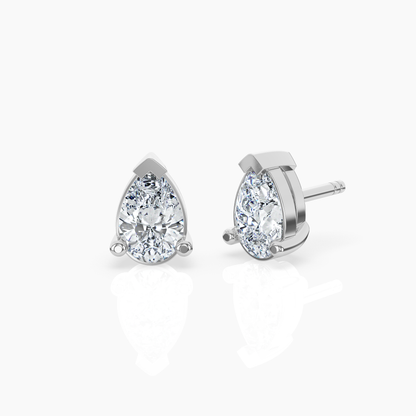 Pear Solitaire Lab-Grown Diamond Stud Earrings