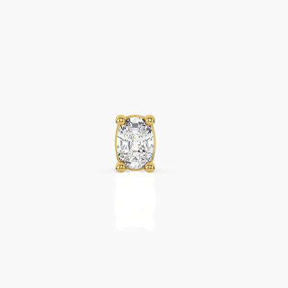 Cushion Solitaire Lab-Grown Diamond Stud Earrings