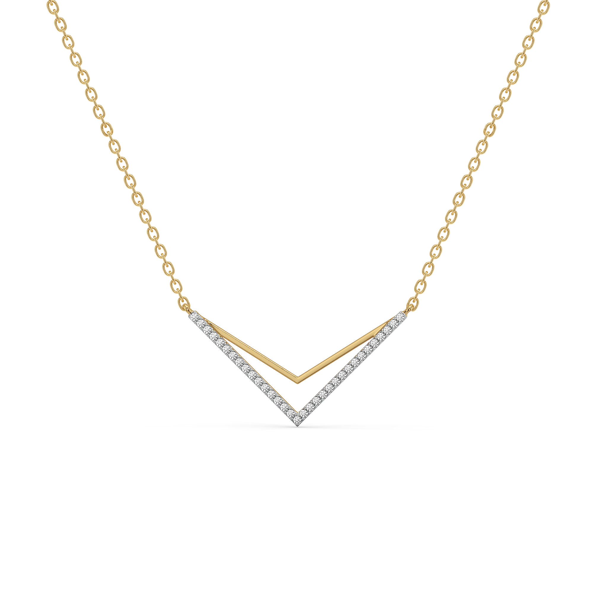 Edgy Dazzle - Lab Grown Diamond Necklace
