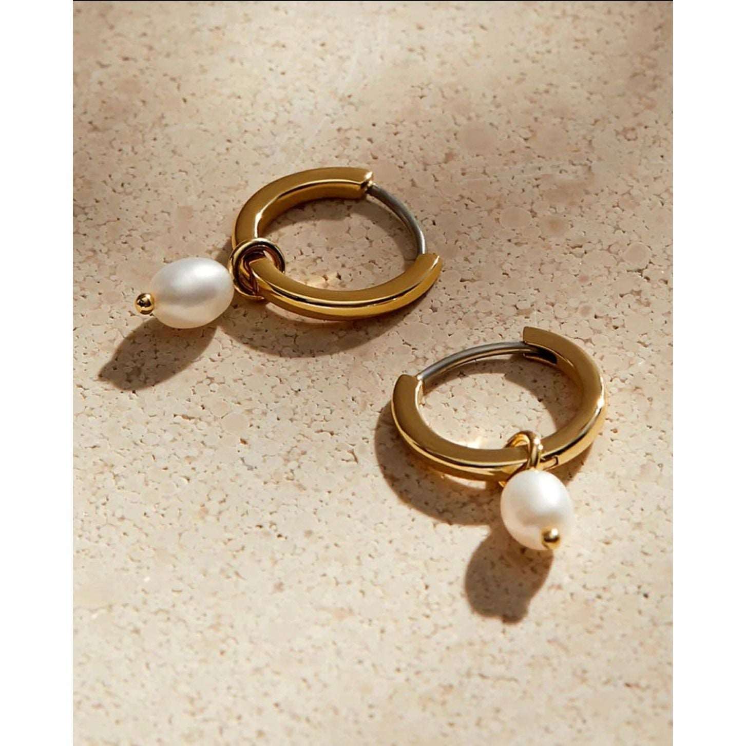 Lustrous Silver 18K Gold Plated Earrings