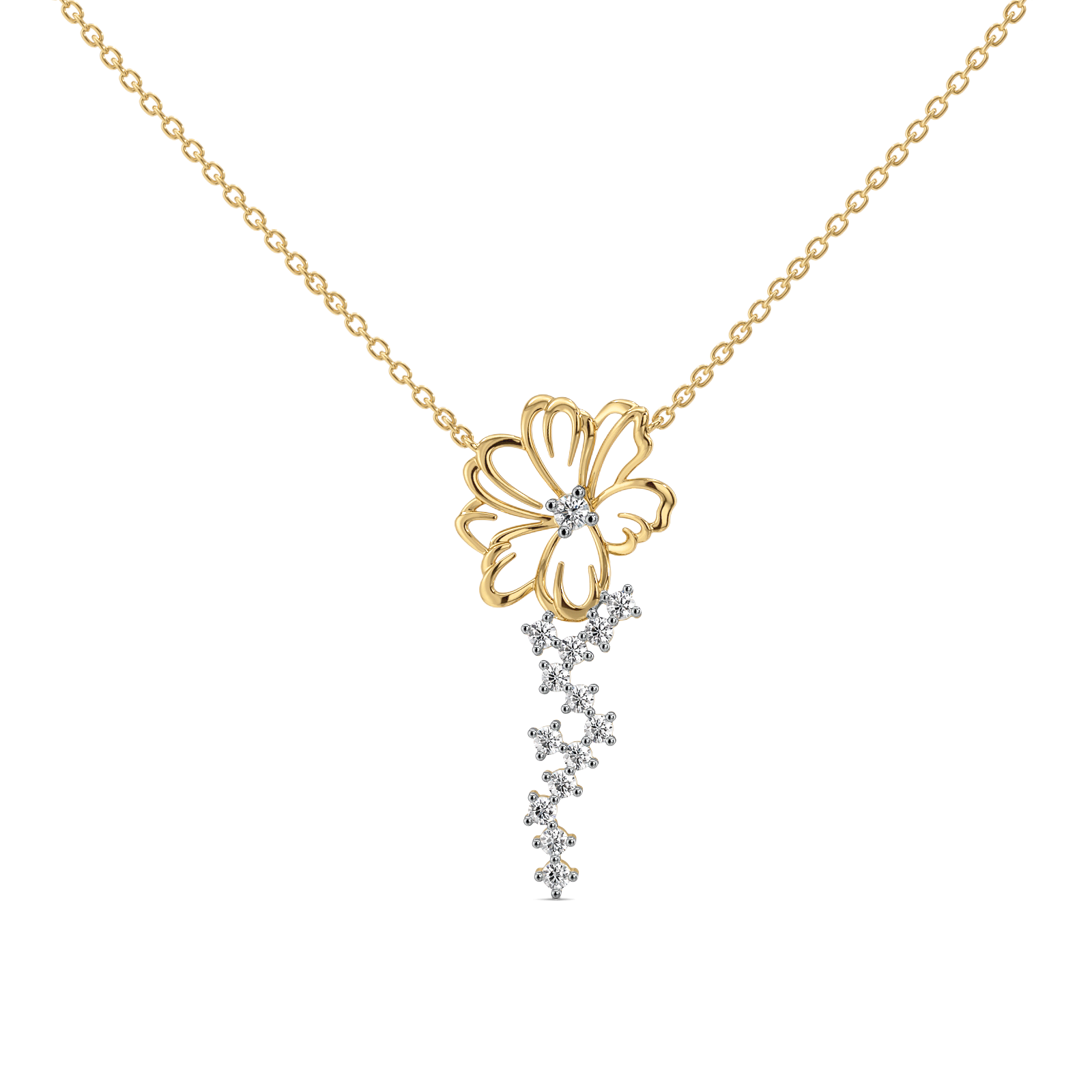 Flora Dewdrops - Lab Grown Diamond Necklace