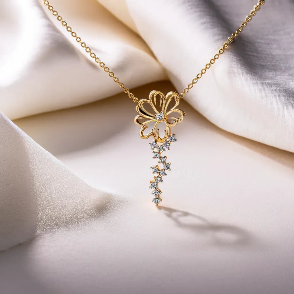 Flora Dewdrops - Lab Grown Diamond Necklace