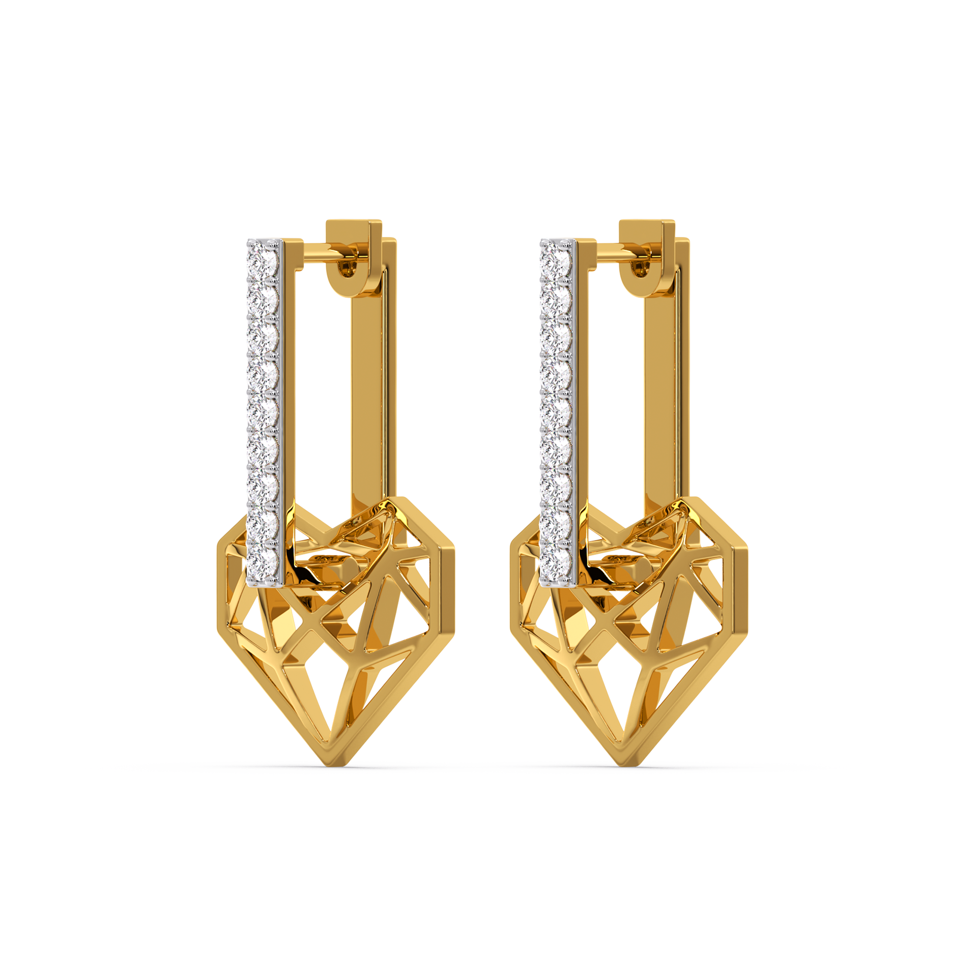 Heart Huggies - Lab Grown Diamond Earrings