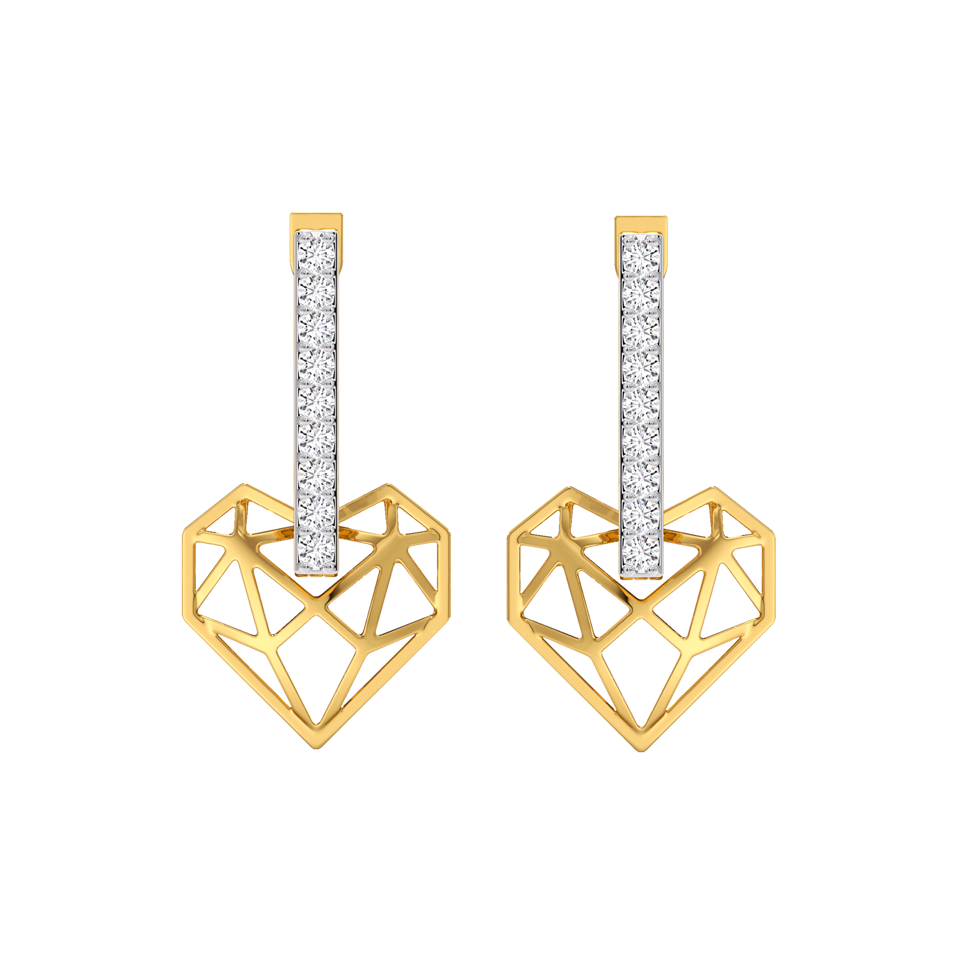 Heart Huggies - Lab Grown Diamond Earrings