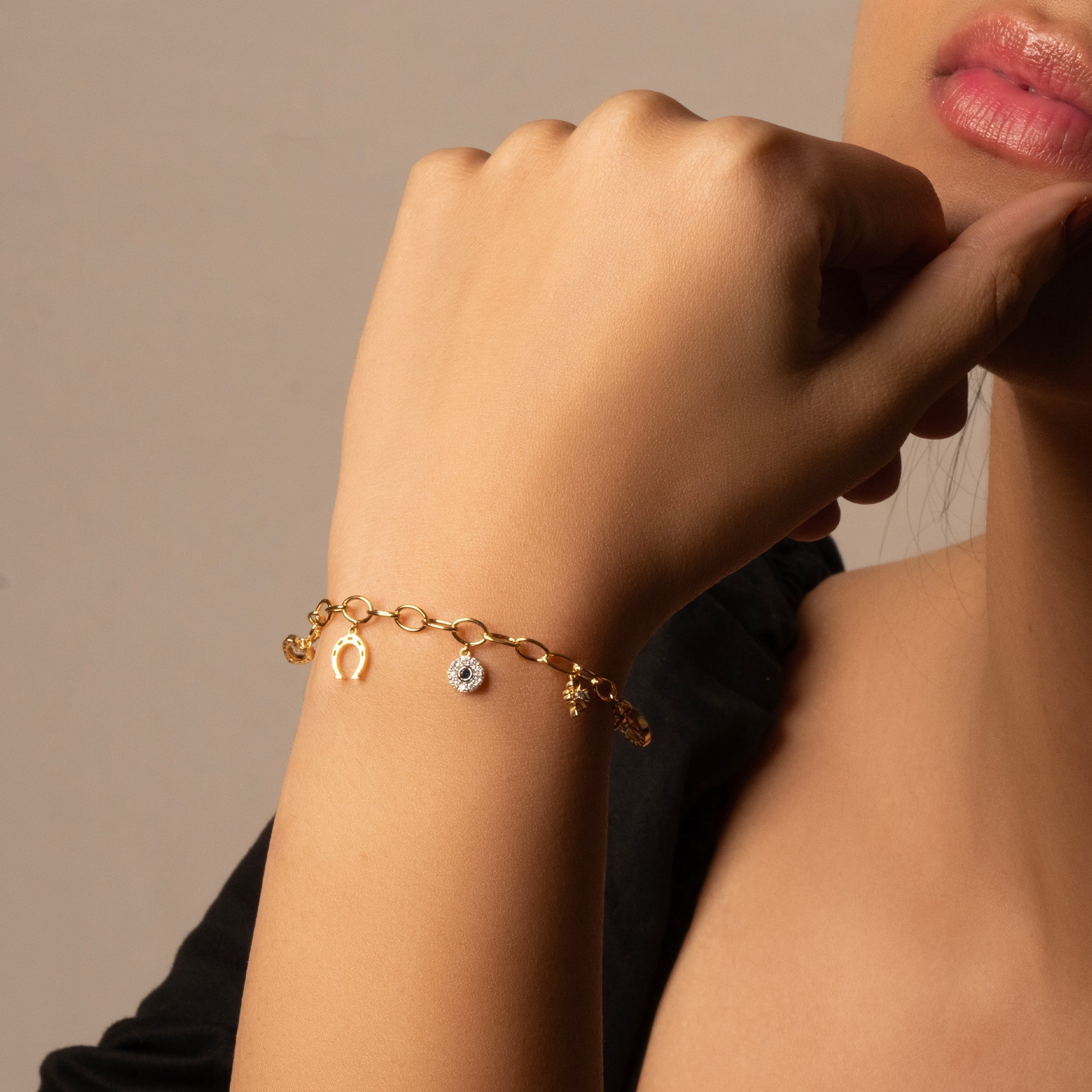 Evil eye Charm - Lab Grown Diamond Bracelet