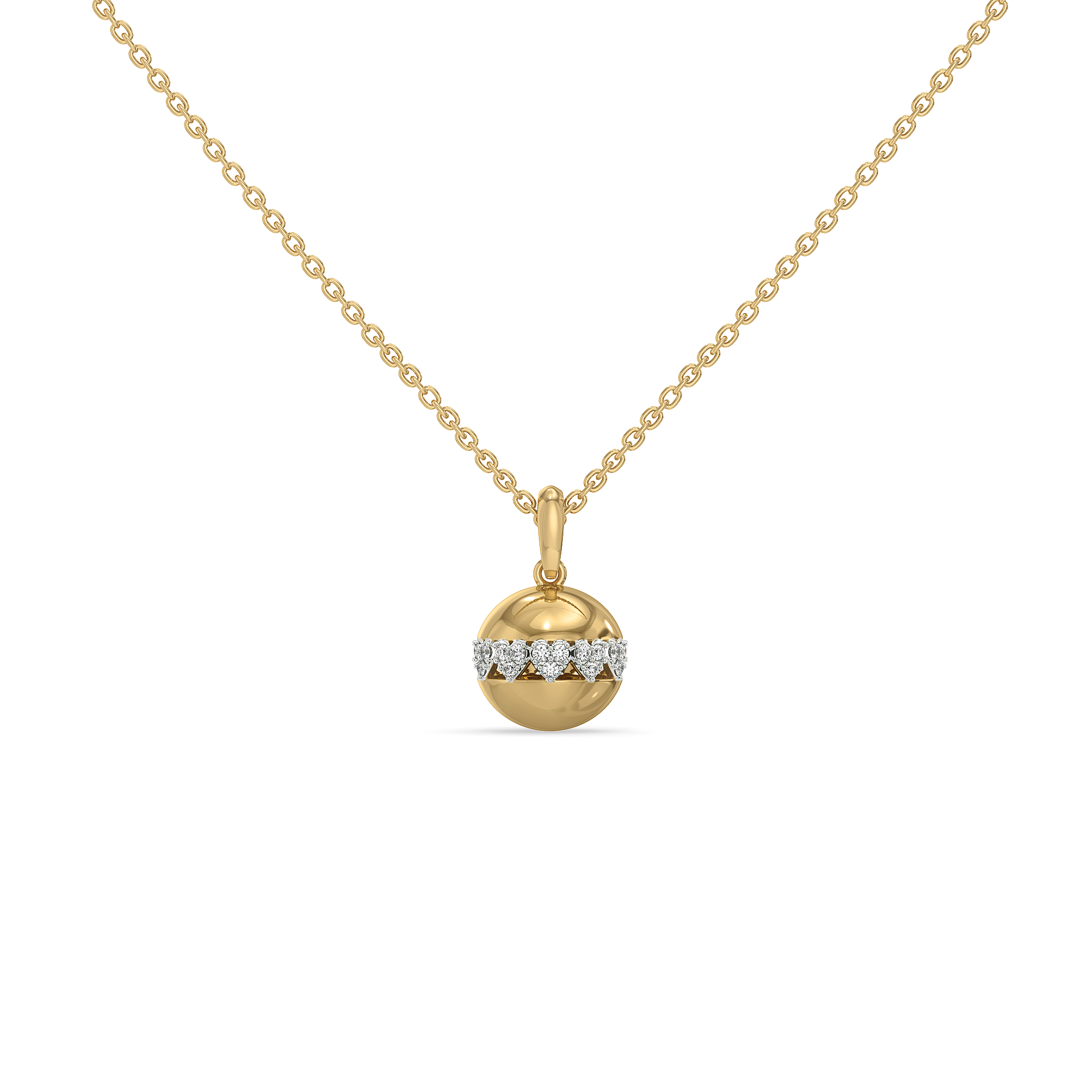 Eternal Heart Orbit Pendant Necklace