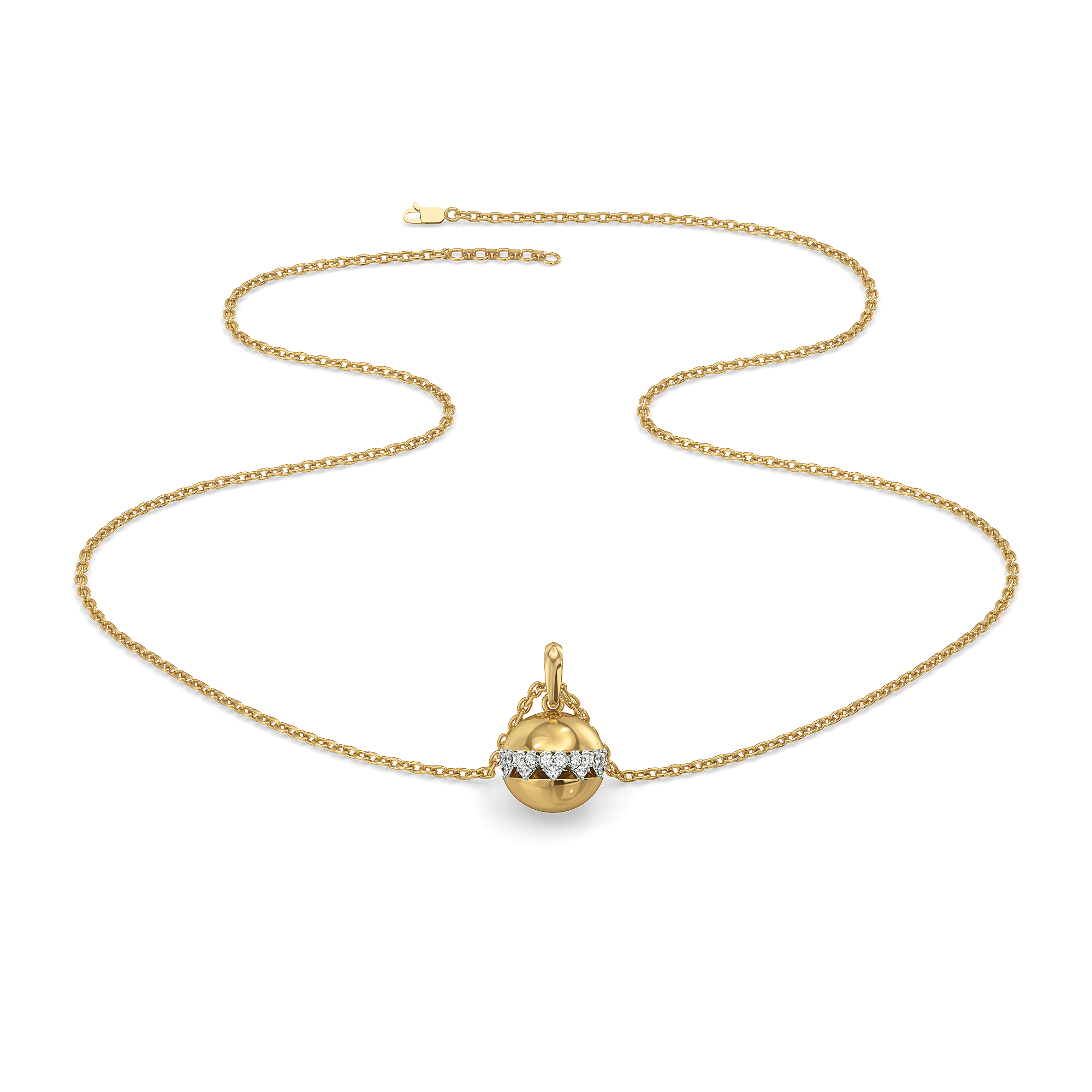 Eternal Heart Orbit Pendant Necklace