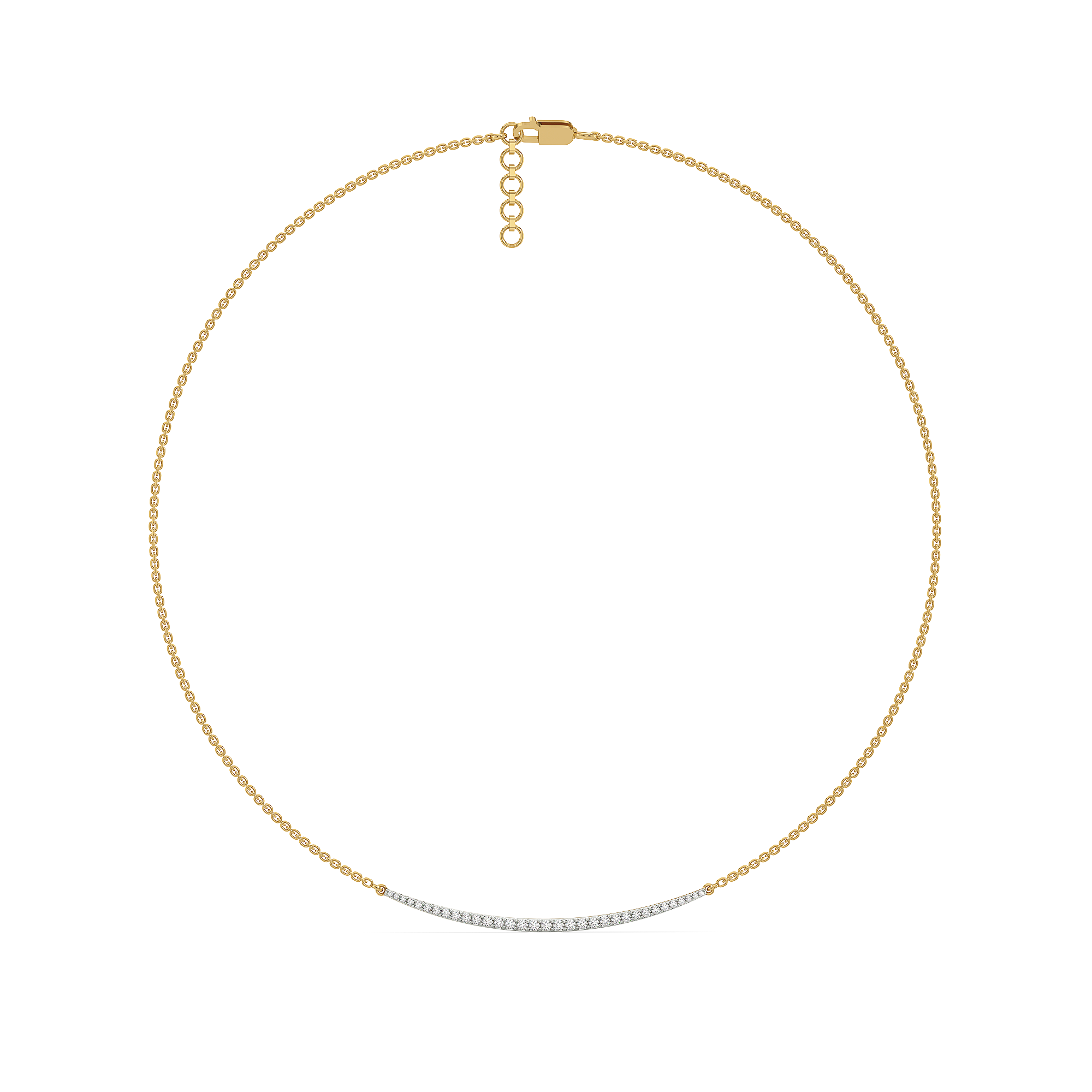 Classic Crescent - Lab Diamond Necklace