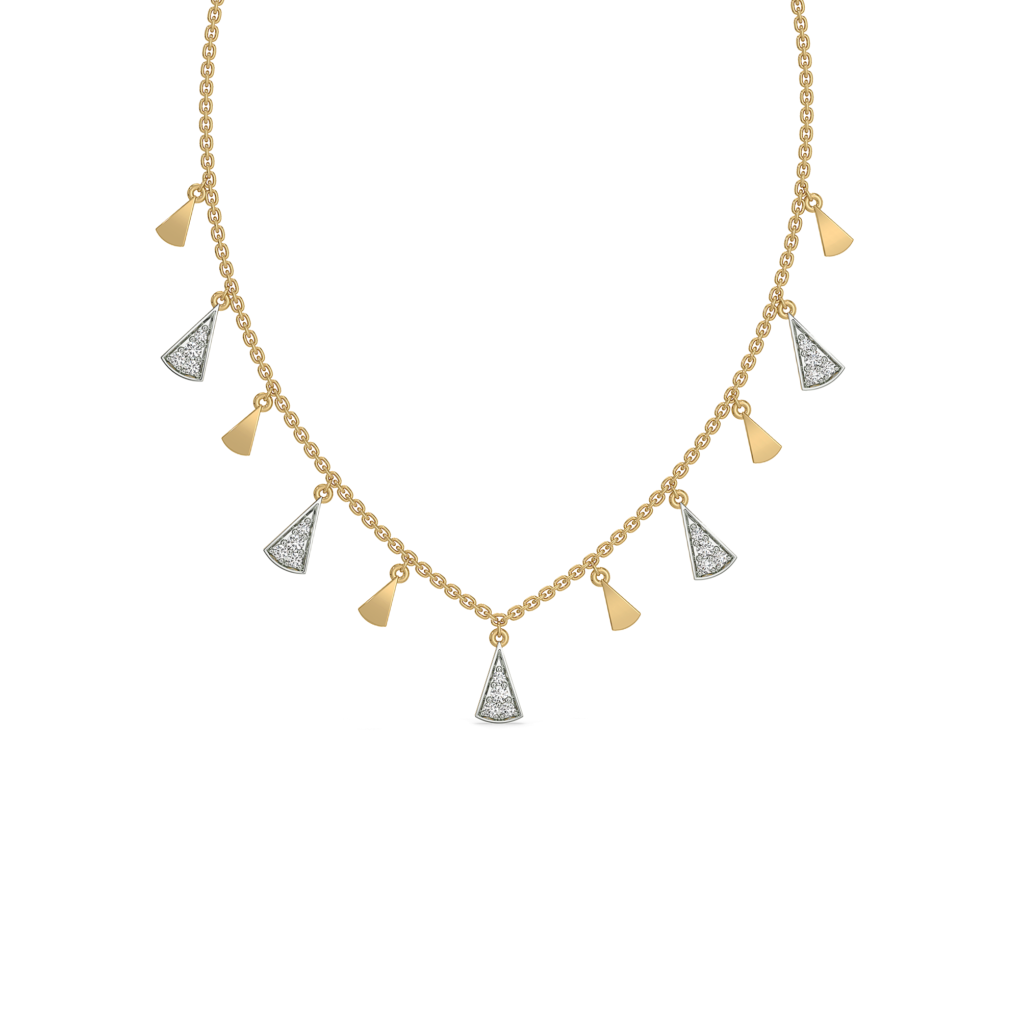 Edgy Elegance Charm Necklace